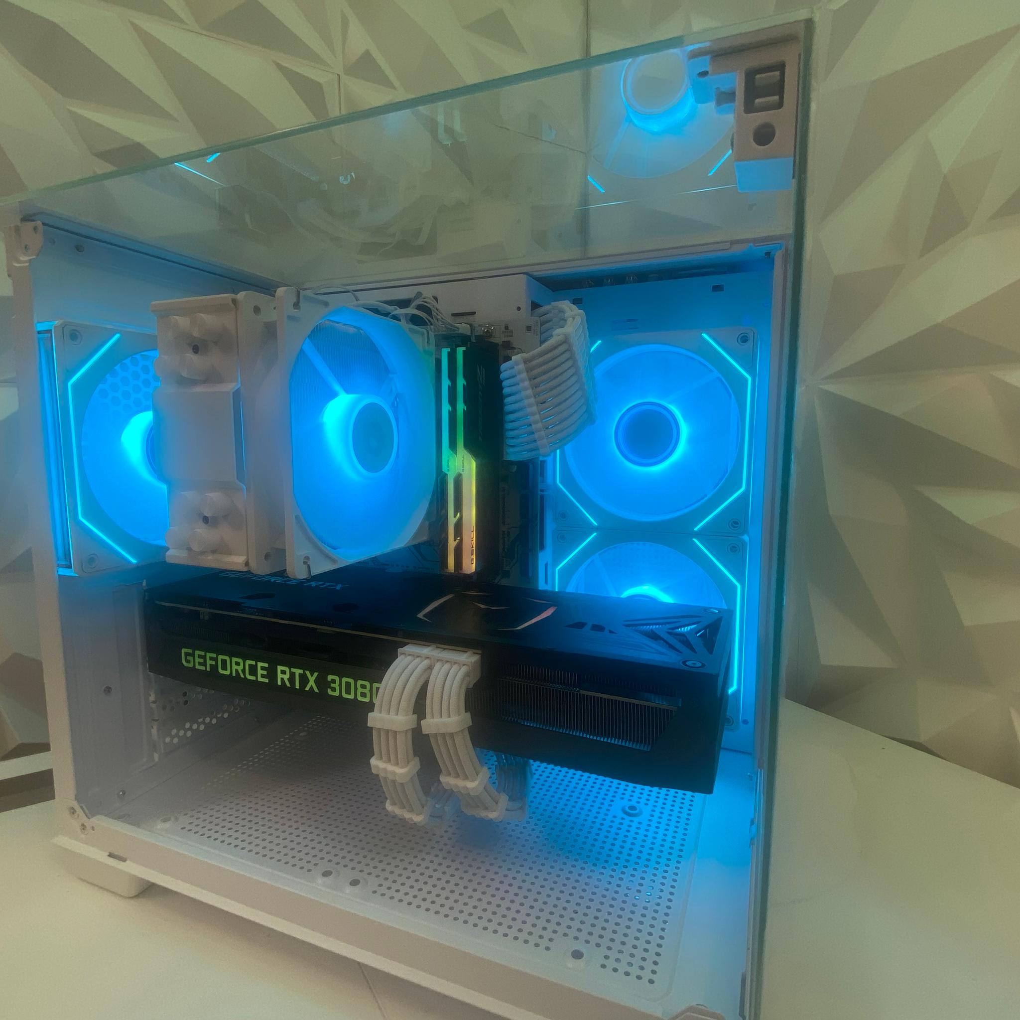 🎅🎅 White Elite Build – Ryzen 7 5700X + RTX 3080 10GB | 1440P/4K High FPS Ready