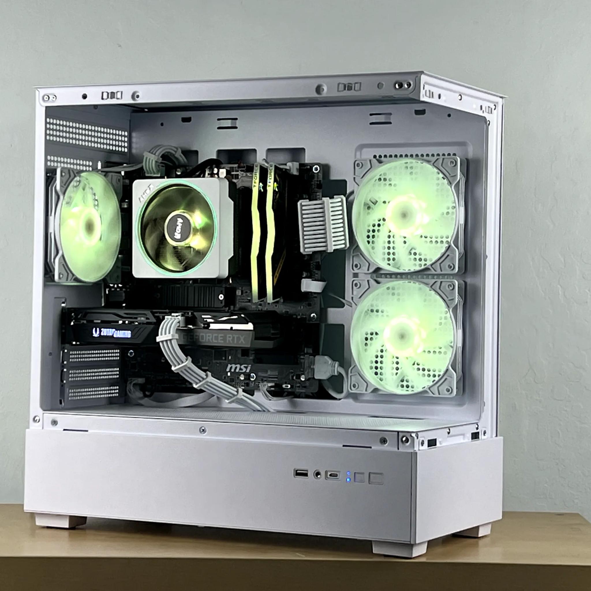 🧊 Fast and Clean White Gaming PC | RTX 3060 TI | AMD Ryzen 7 3700X | 1TB SSD | 16GB RAM | 🧊