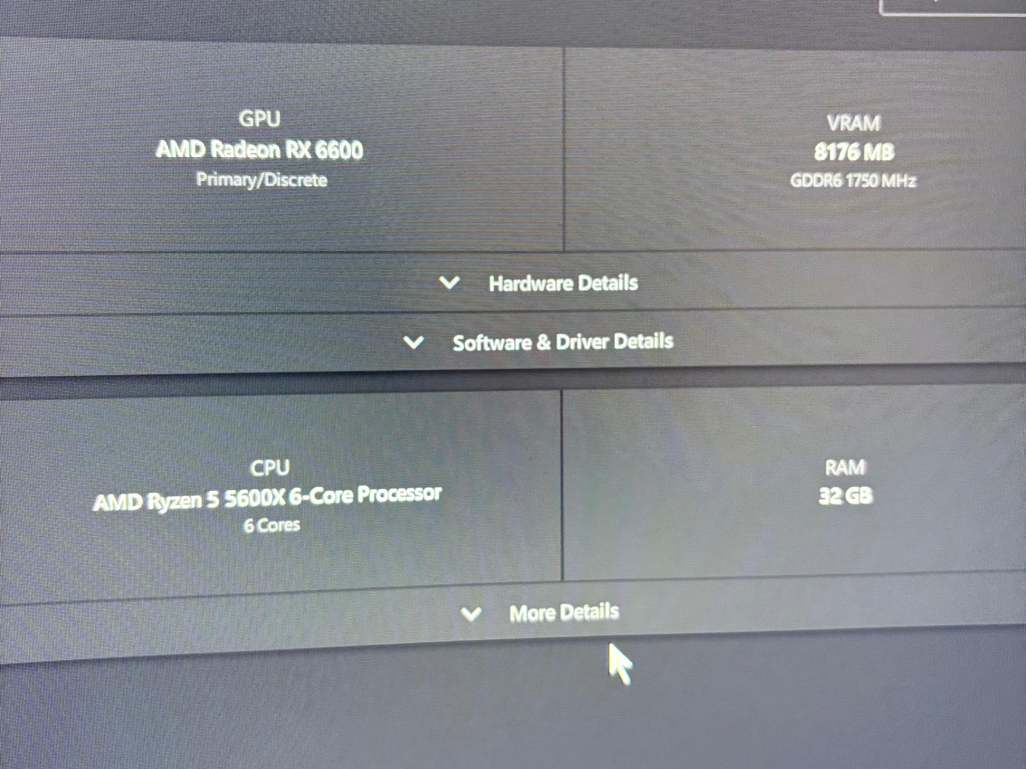Asrock Ryzen 5 5600x & Rx 6600 1tb ,32gb ram