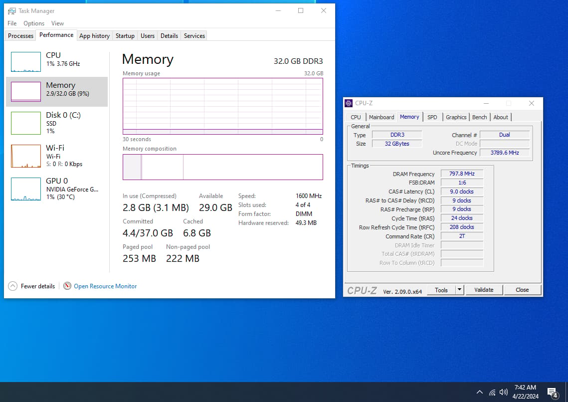 Combo: Motherboard/CPU/Memory - Intel Xeon Processor E3-1231 v3 - Asrock Z97 Pro4 - Crucial 32gb Mem