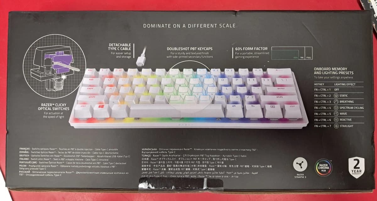 Razer Huntsman Mini White Mercury Edition