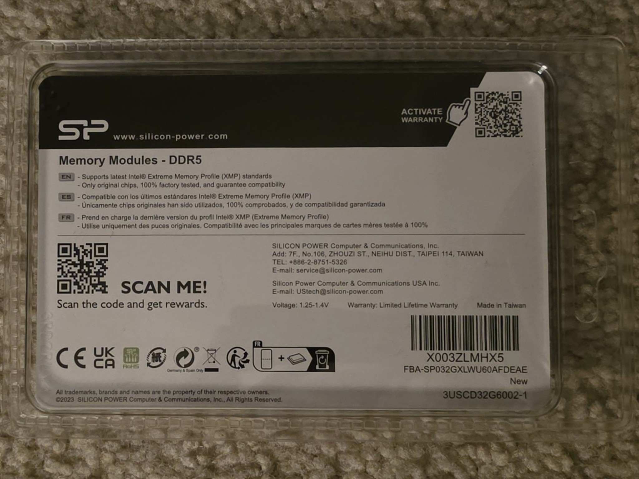Silicon Power Pulse 32GB (2 x 16GB) DDR5 6000MHz CL30-38-38-96 Black Brand New Sealed