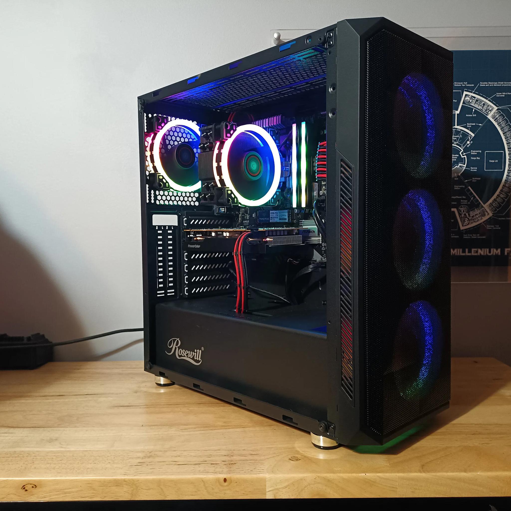 Gaming PC - Ryzen 5 5500, RX 6600XT, 32GB RAM / 1tb NVME SSD