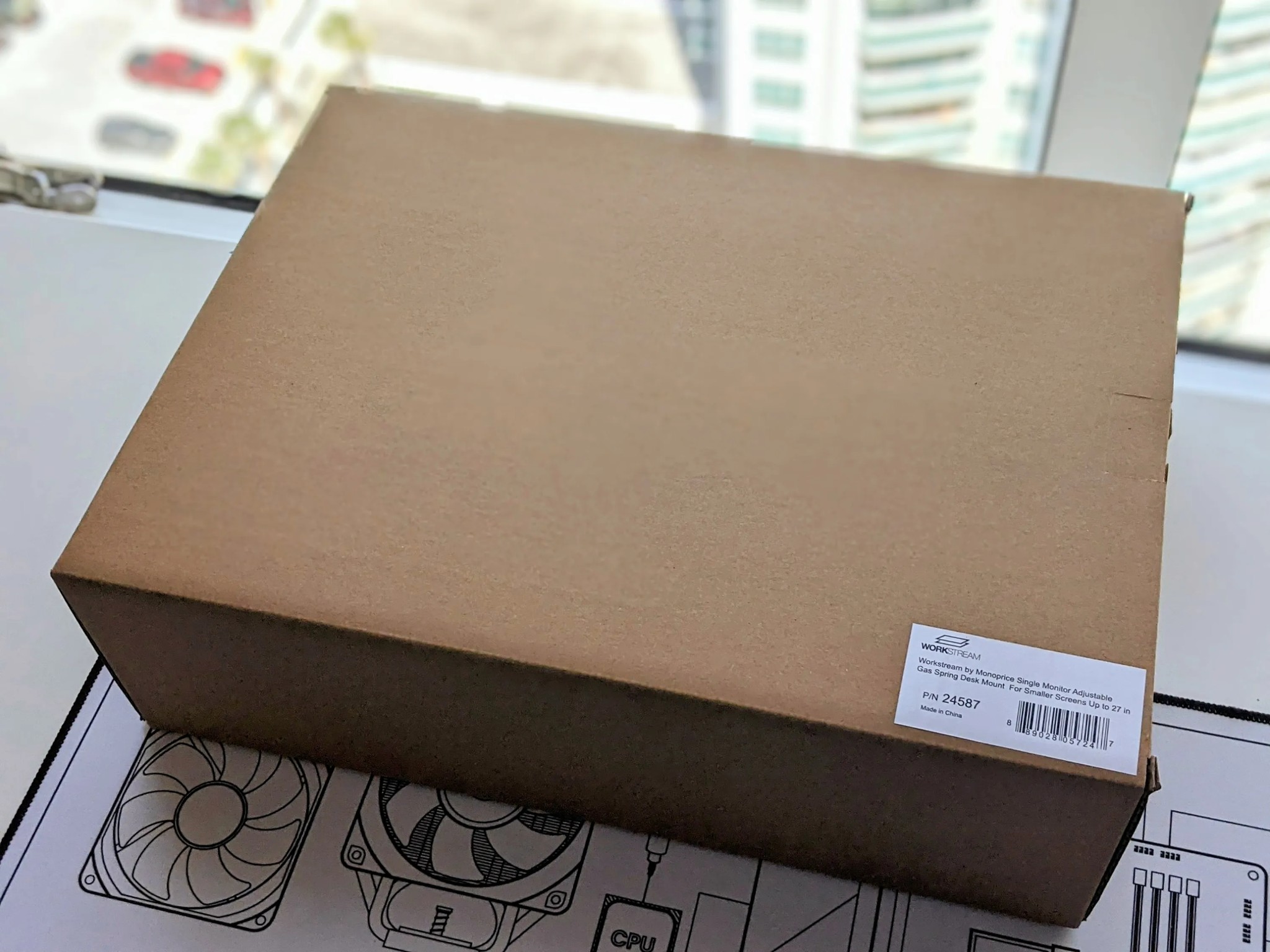 Workstream by Monoprice Single Display Adjustable Gas Spring Desk Mounted Monitor Arm