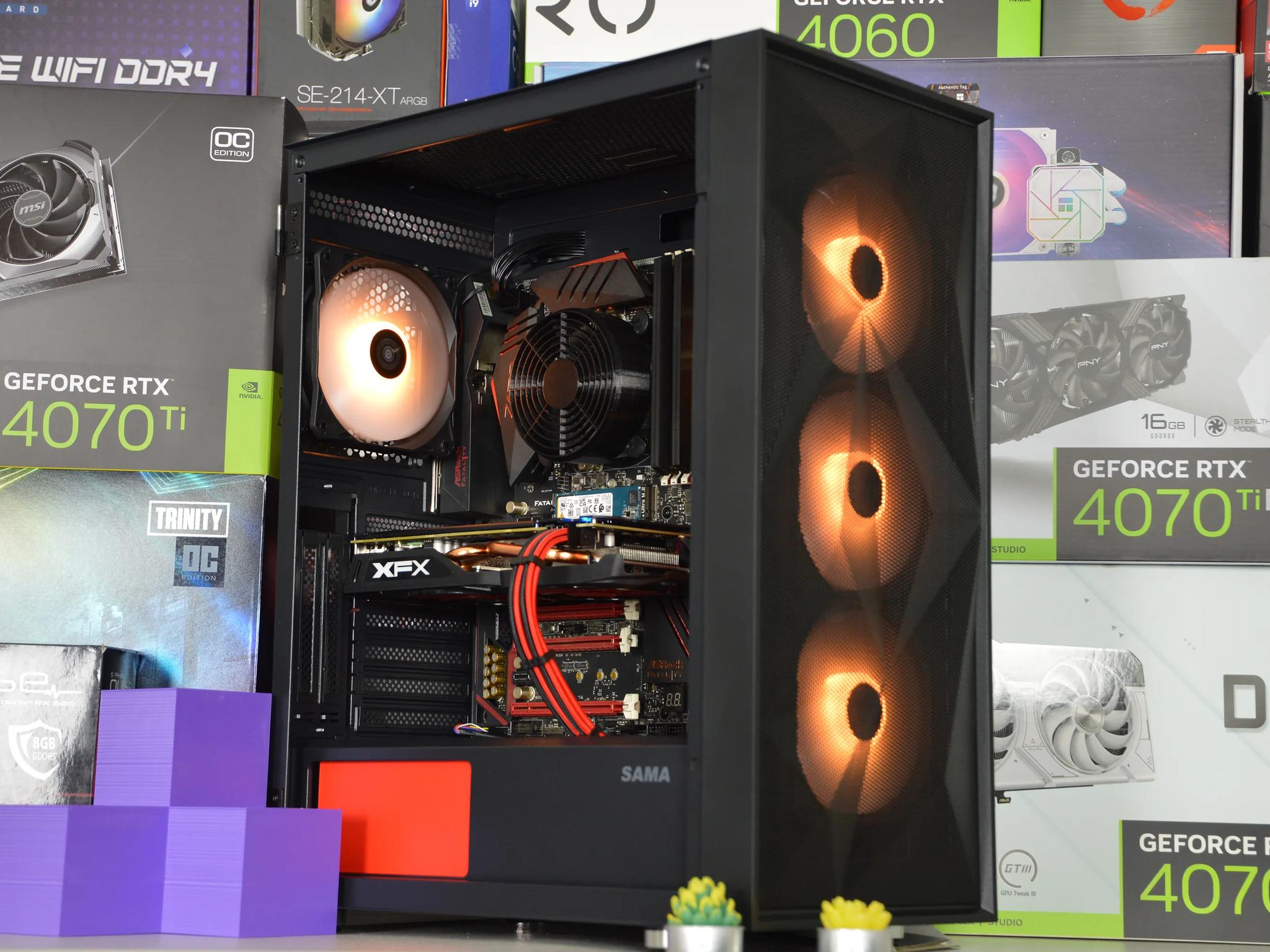 ⚫🔴| RX 570 4GB | INTEL i5 6500 | 16GB DDR4 RAM | 512GB NVME SSD | Crimson Night |