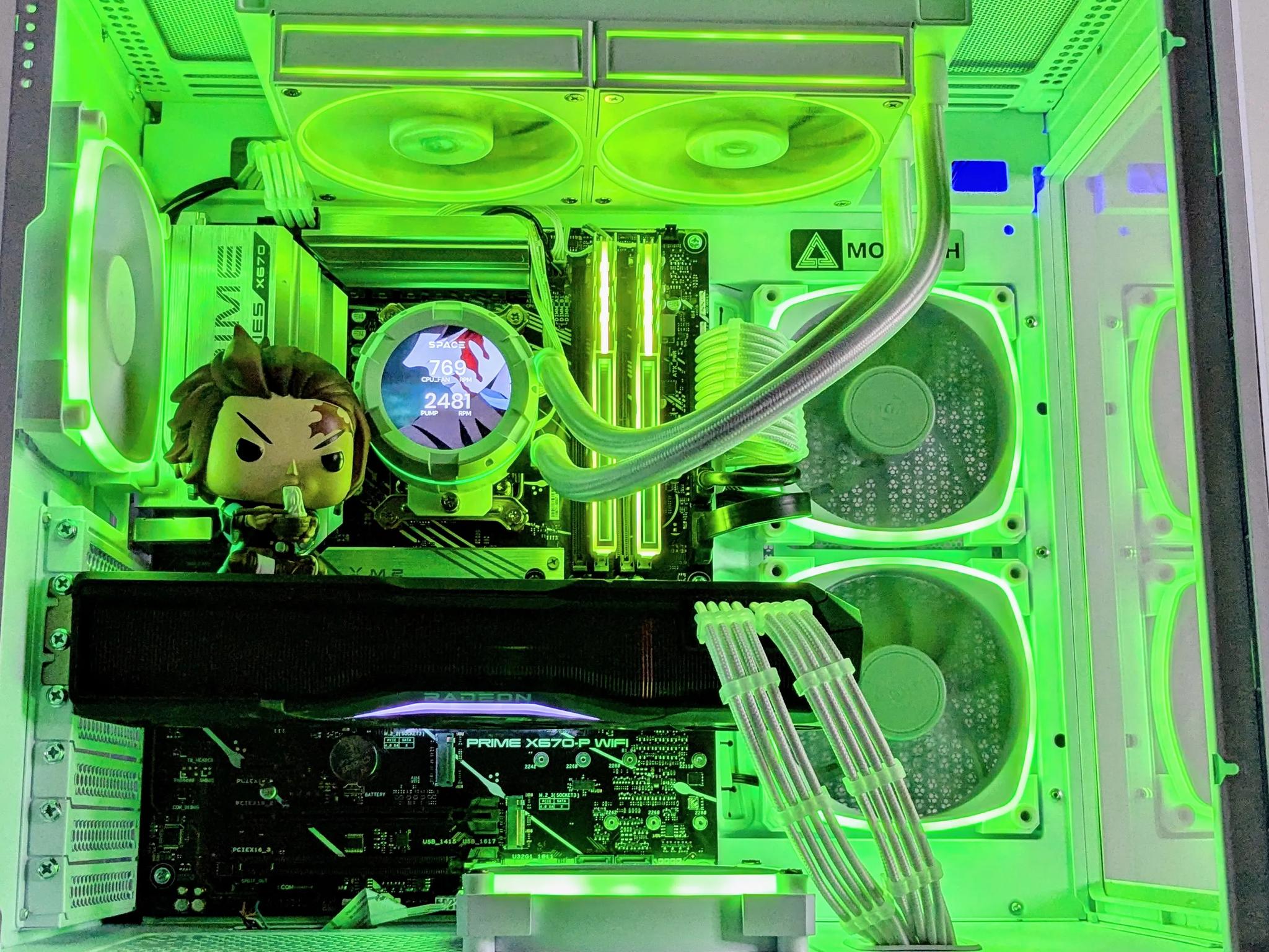 🔥Tanjiro Kamado "Infinity Castle" PC⚪️RX 7900XTX⚪️Ryzen 7 7700X⚪️2TB NVMe PCIE⚪️32GB DDR5⚪️1000W PSU