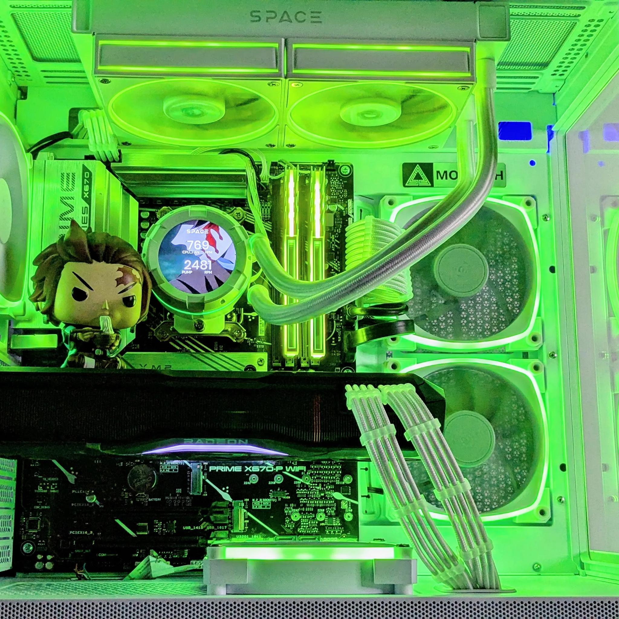 🔥Tanjiro Kamado "Infinity Castle" PC⚪️RX 7900XTX⚪️Ryzen 7 7700X⚪️2TB NVMe PCIE⚪️32GB DDR5⚪️1000W PSU
