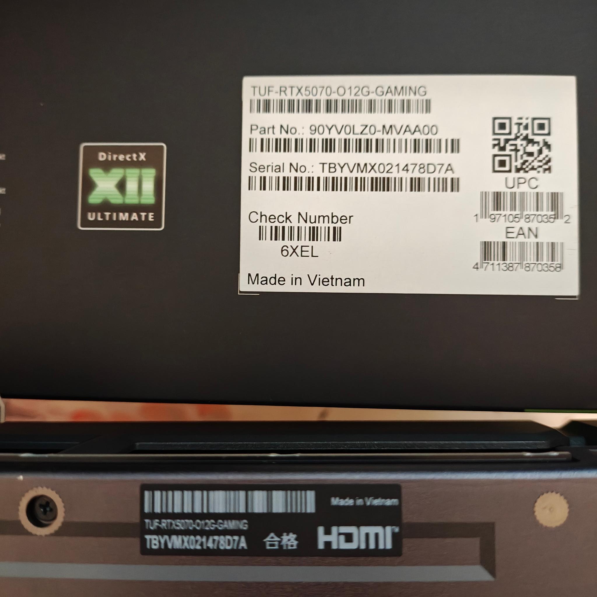 ASUS TUF Gaming GeForce RTX 5070 OC Edition
