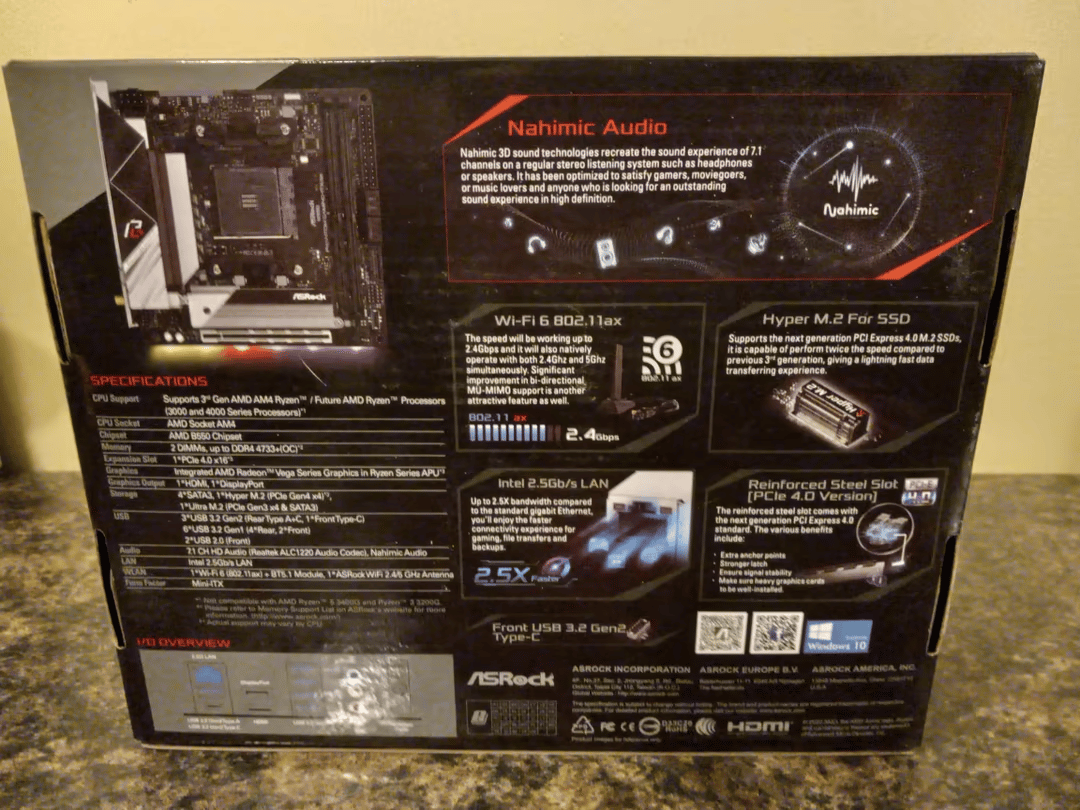 ASRock B550 Phantom Gaming-ITX/ax