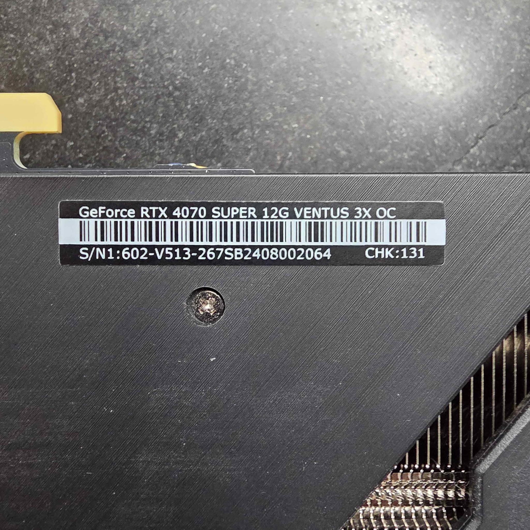 MSI VENTUS 3X OC GeForce RTX 4070 SUPER