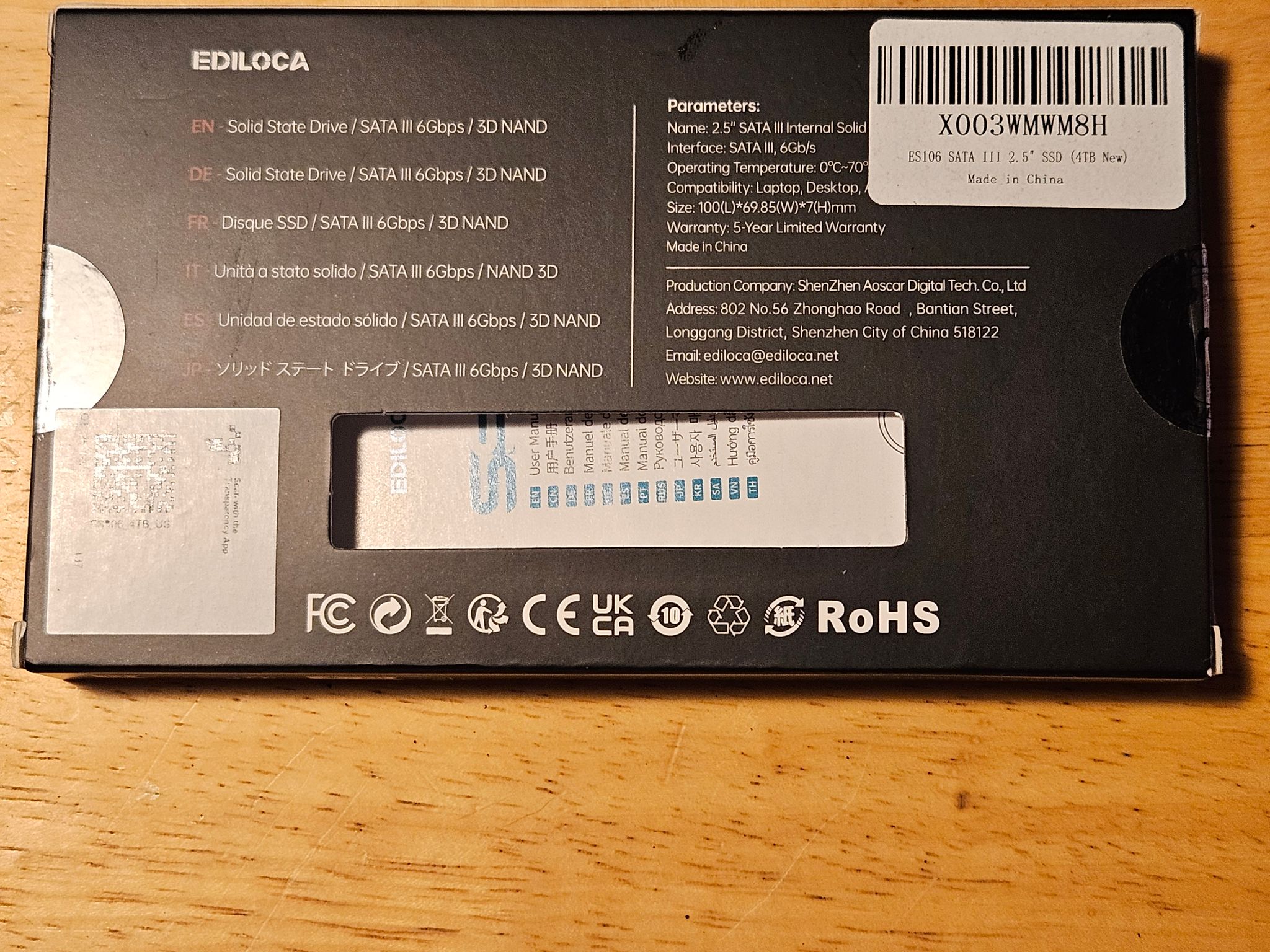 Ediloca 4TB SATA III 2.5 inch TLC SSD