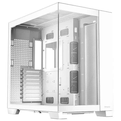 Antec C8 White, Dual-Chamber, 360mm Radiator Support, Seamless Tempered Glass Front & Side Panels