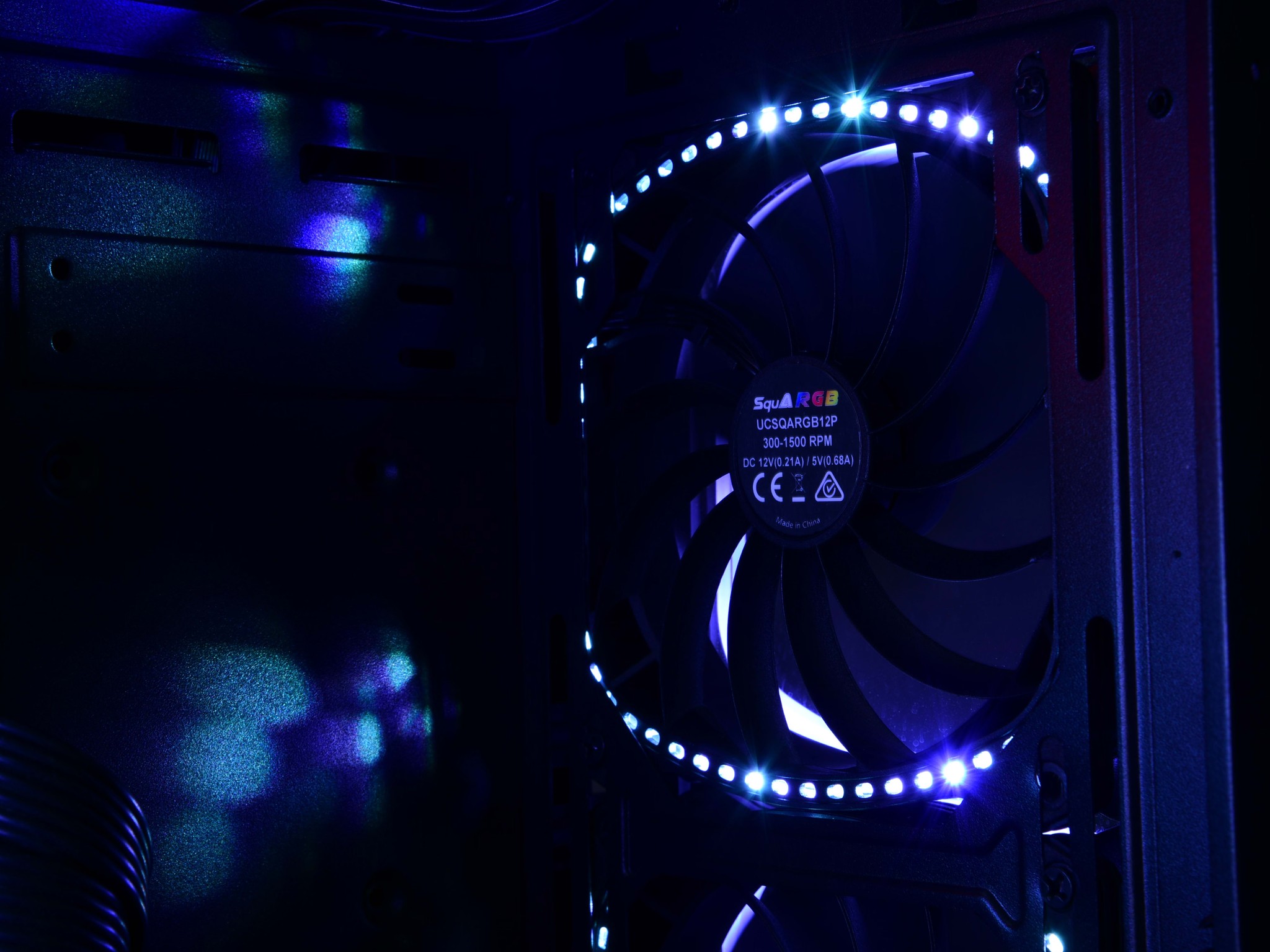 Enermax SquA RGB aRGB 120MM PWM Fan - Black (3-Pack)