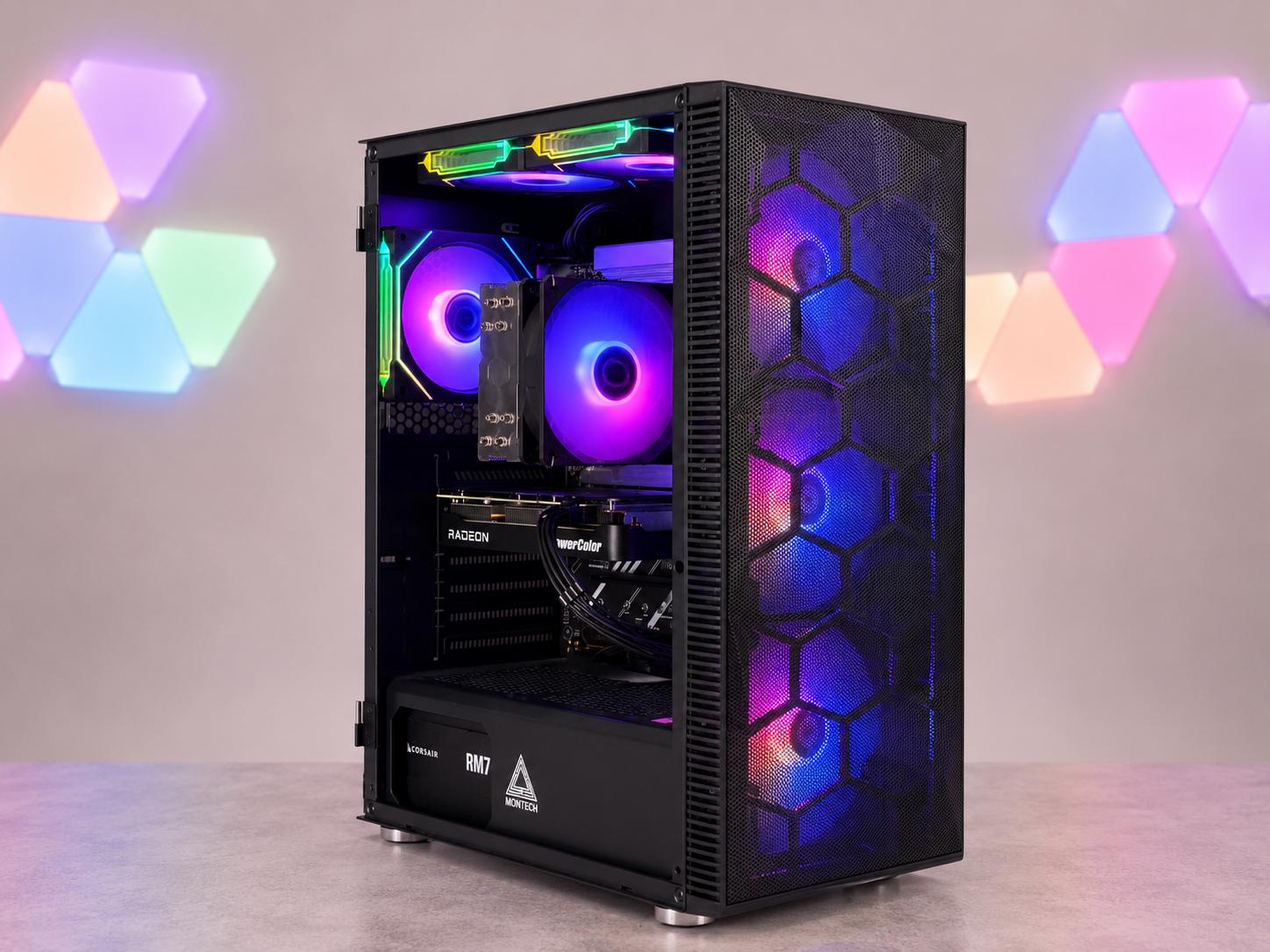🌌🟣 GALACTIC Gaming PC | RX 9060 XT 16GB | Ryzen 5 9600x | 16GB | 1TB NVME | Free Shipping