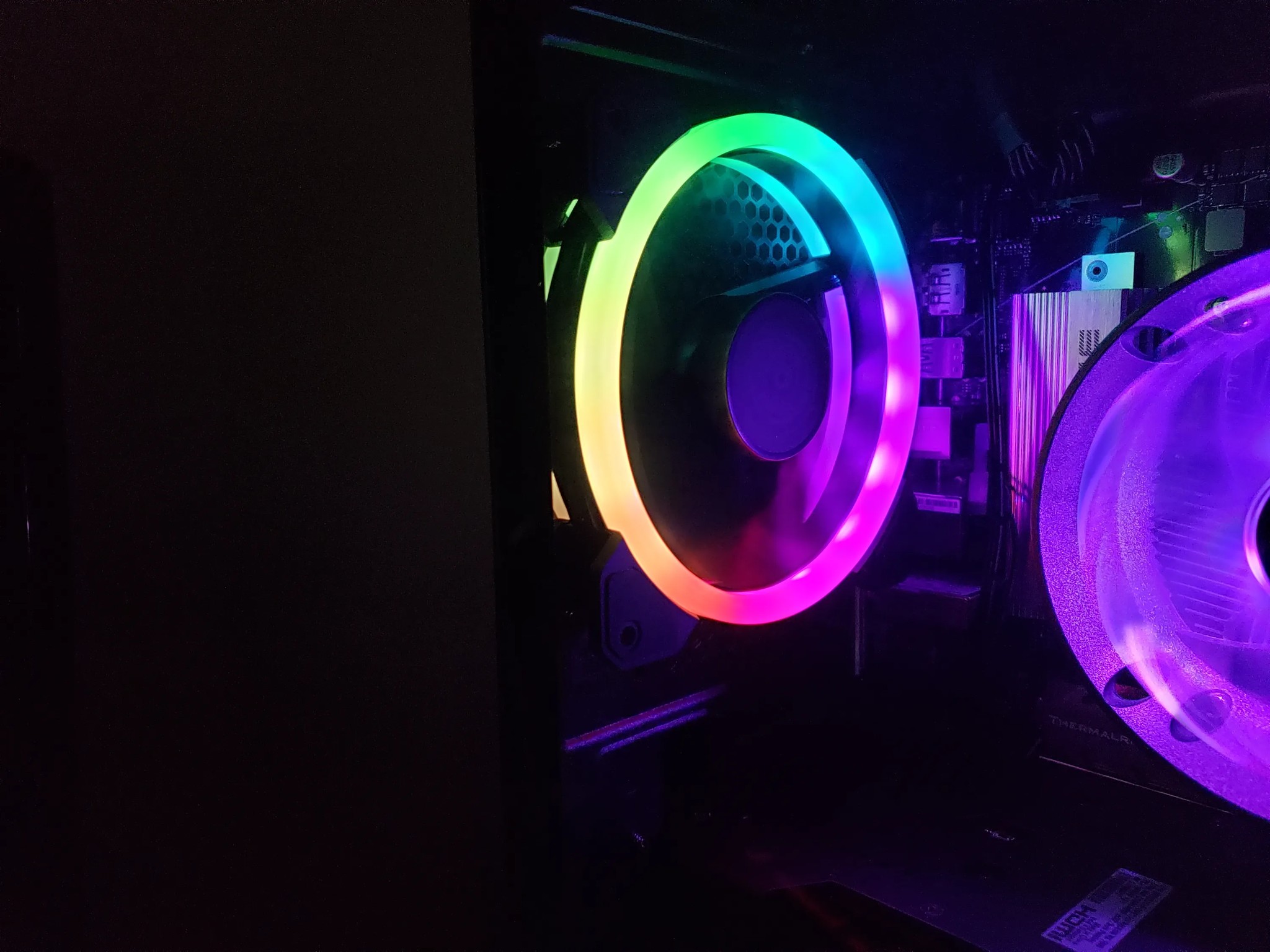 Cooler Master 120mm ARGB case fans, 3-pin, 1200 RPM, 12V/0.6A - LOT of 4 fans