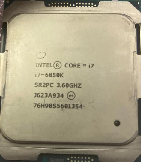 i7-6850k 6 core @ 3.6 ghz. LGA 2011-v3