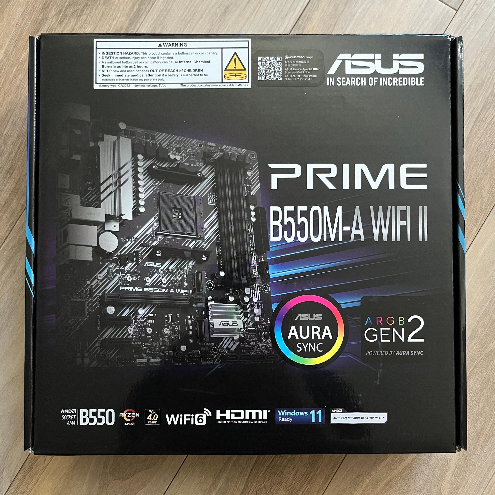 New ASUS Prime B550M-A WIFI II Motherboard
