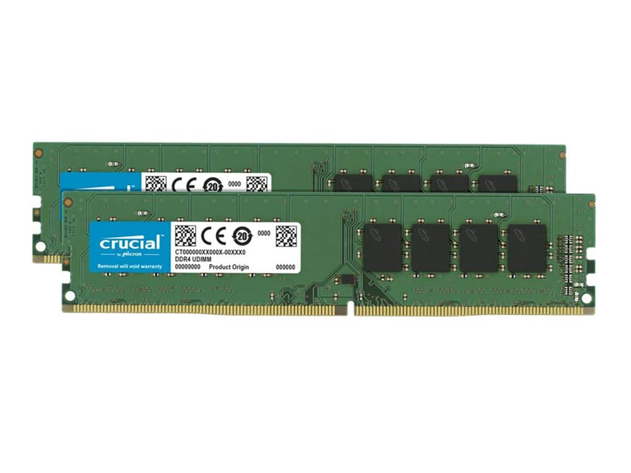 Crucial 16GB (2 x 8GB) DDR4-3200 PC4-25600 CL22 Dual Channel Desktop Memory Kit CT2K8G4DFRA32A Green