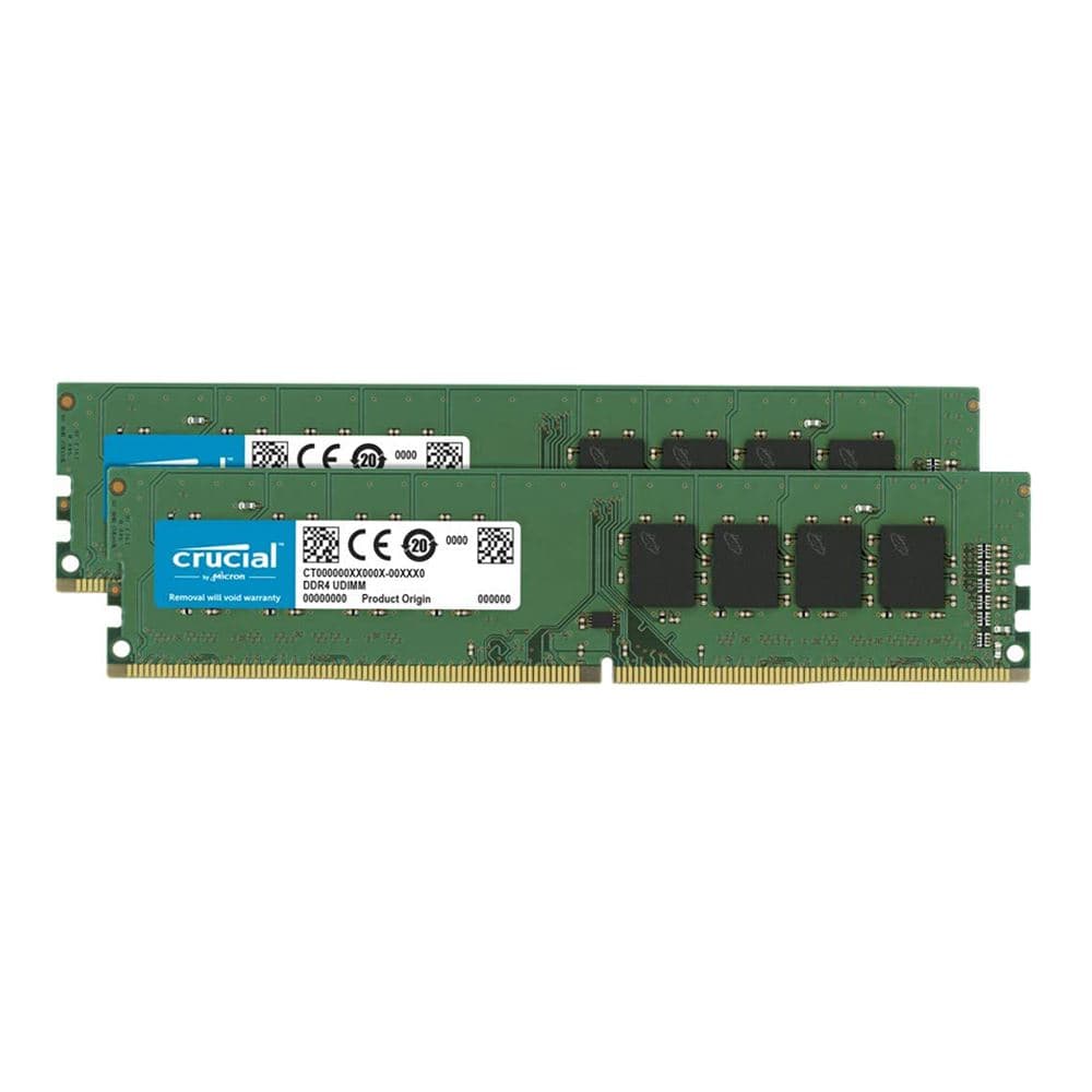 Crucial 16GB (2 x 8GB) DDR4-3200 PC4-25600 CL22 Dual Channel Desktop Memory Kit CT2K8G4DFRA32A Green