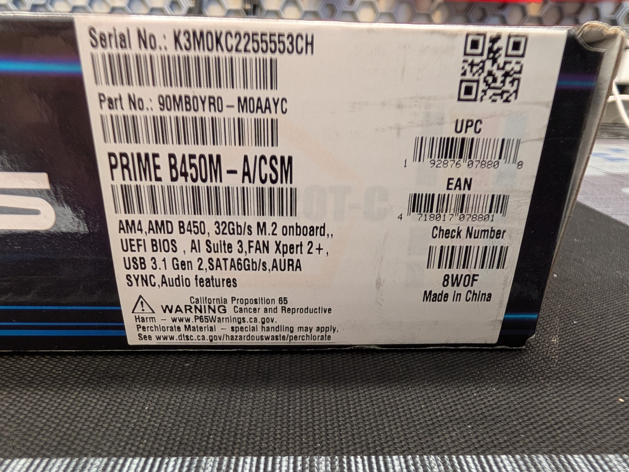 ASUS PRIME B450M-A/CSM AM4 Micro-ATX Motherboard