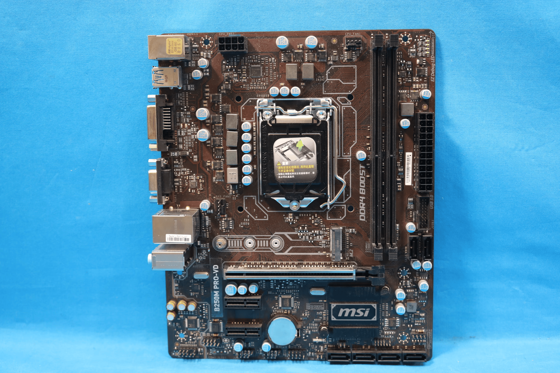 MSI B250M PRO-VD Intel LGA1151/Socket H4 DDR4 MicroATX Desktop Motherboard No I/O Shield