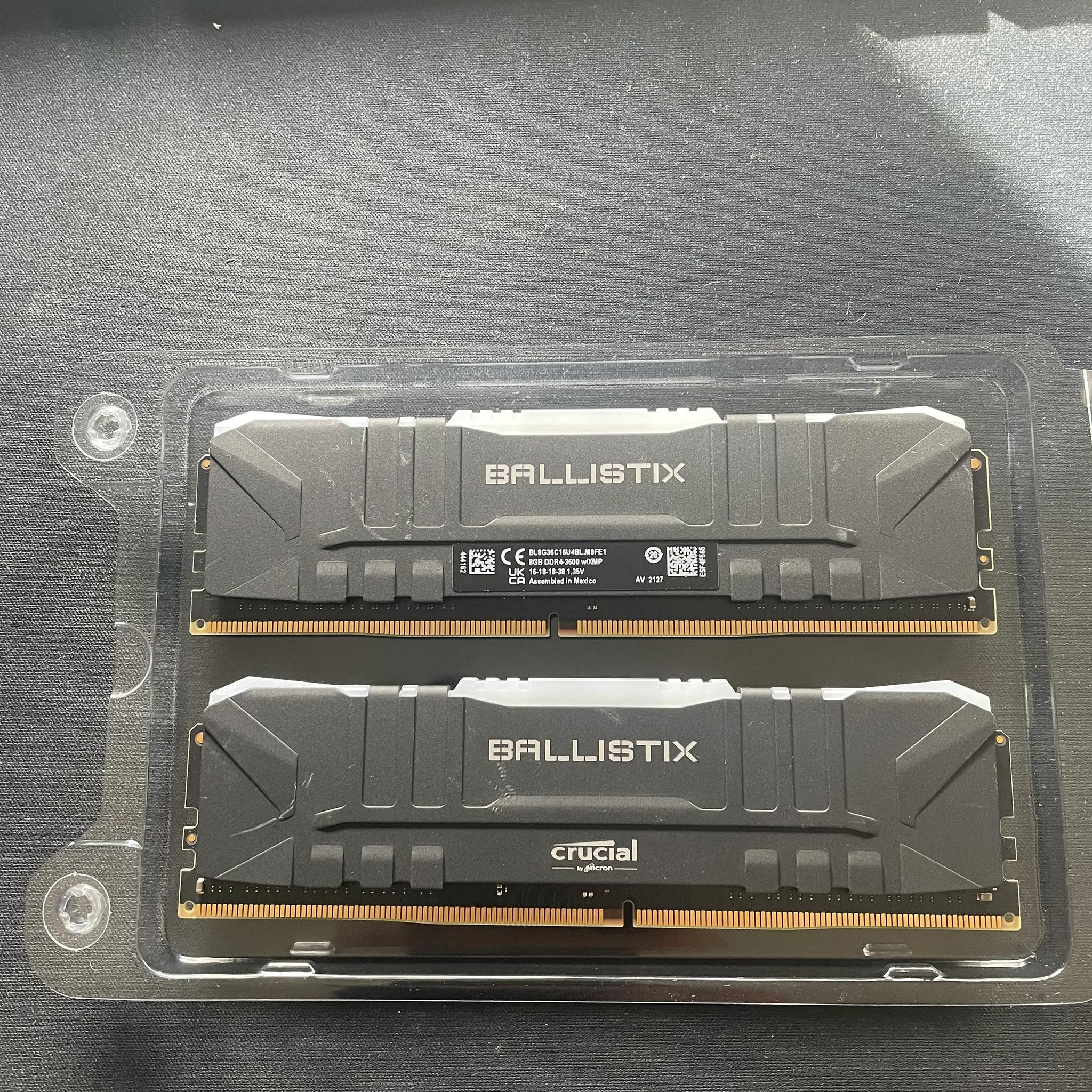 Crucial Ballistix RGB 16 GB (2 x 8) Memory Kit DDR4-3600 *Great Condition*