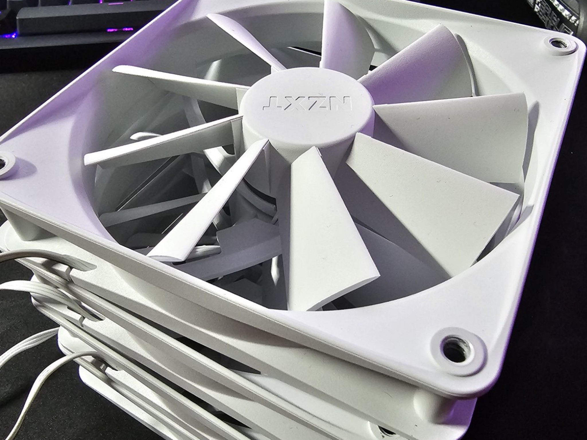 NZXT F120Q 120mm Quiet Airflow White Fan, Set of 4