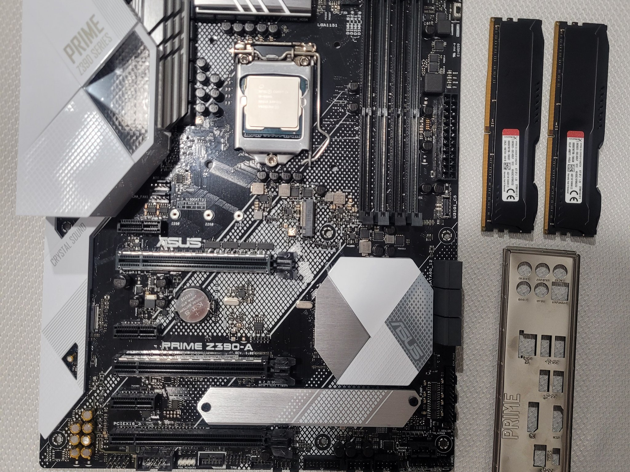 Asus Prime Z390-A with Intel i9 9900K and 32GB DDR4