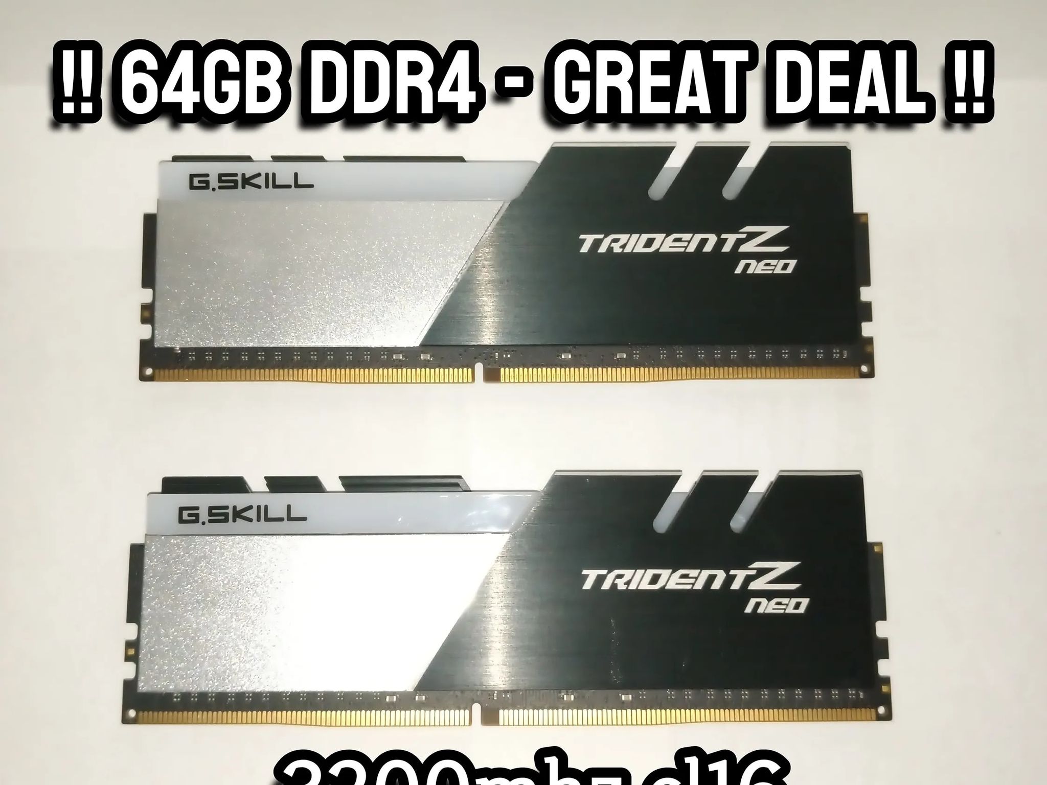G.SKILL Trident Z Neo 64GB (2x32GB) 3200MHz CL16 DDR4