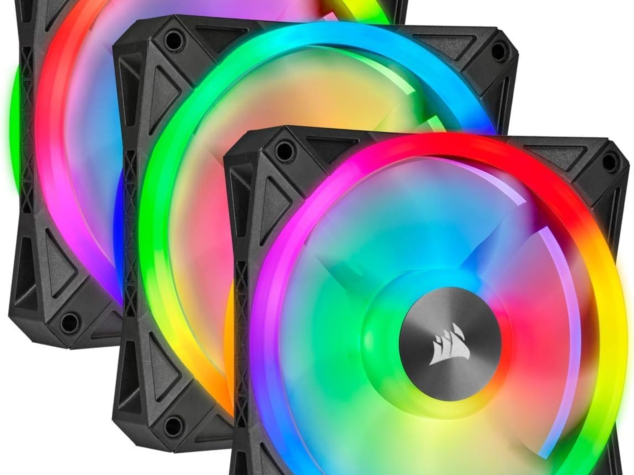 3x CORSAIR QL120 RGB + Lighting Node Core - iCUE - Black