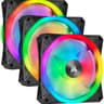 3x CORSAIR QL120 RGB + Lighting Node Core - iCUE - Black