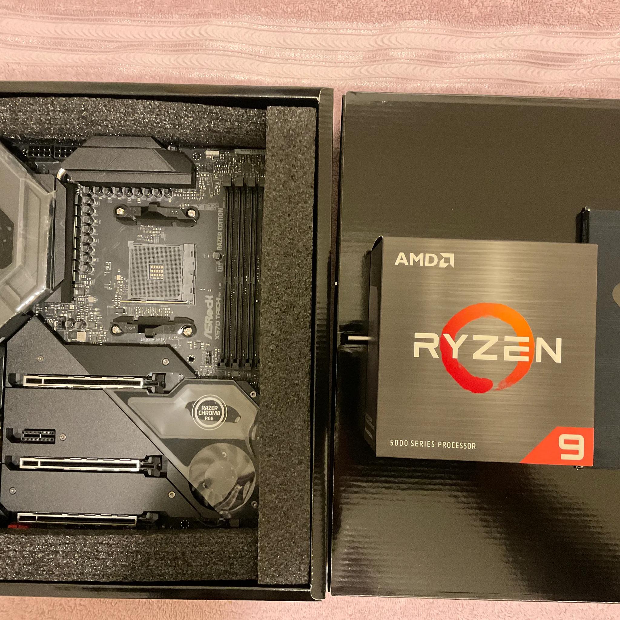 ASRock X570 Taichi Razer Edition Motherboard|Ryzen 9 5950X CPU|Crucial Ballistix DDR4 64GB kit