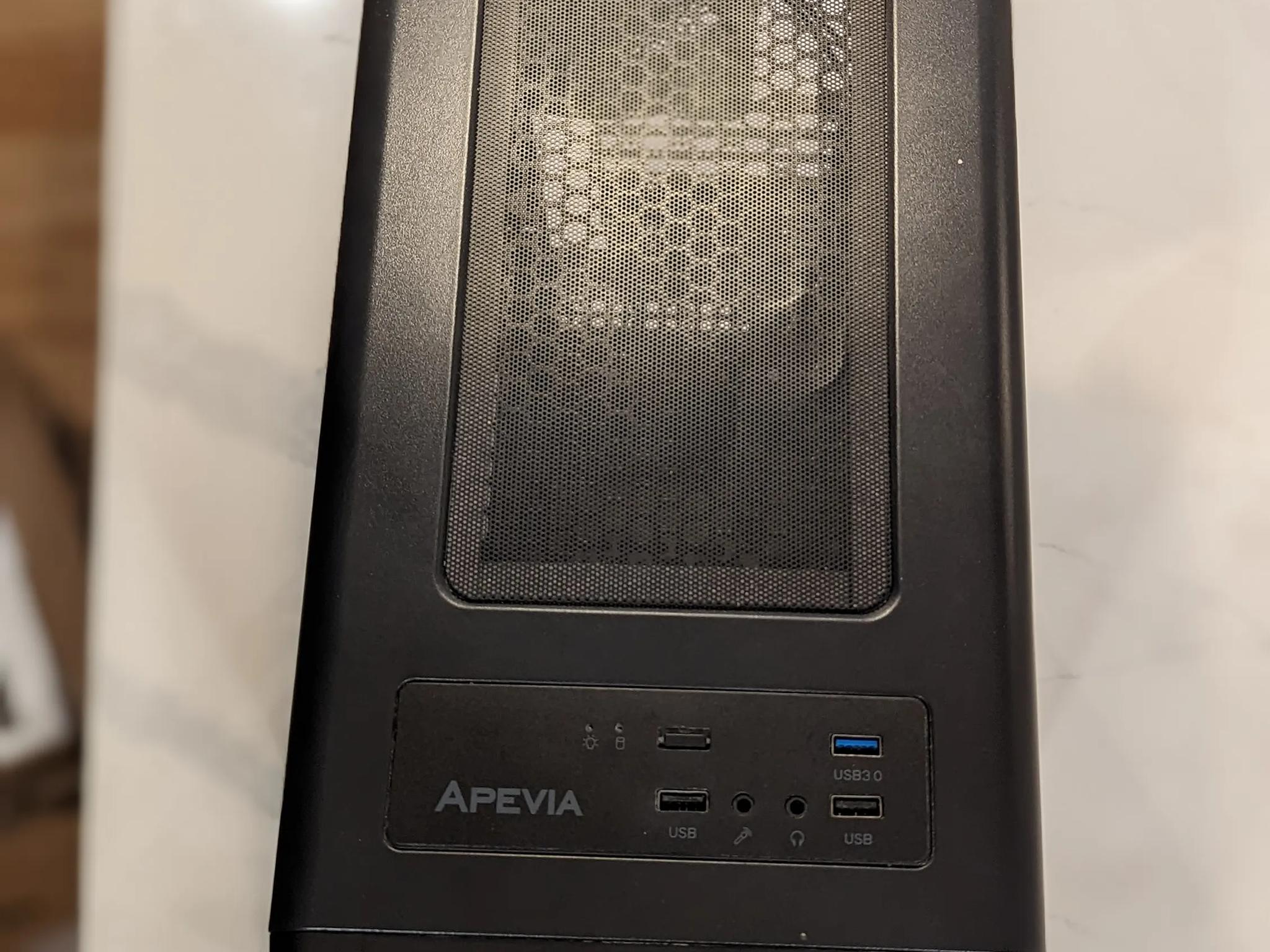 Apevia Aura-F-WH Mid Tower Gaming Case with 4 x RGB Fans