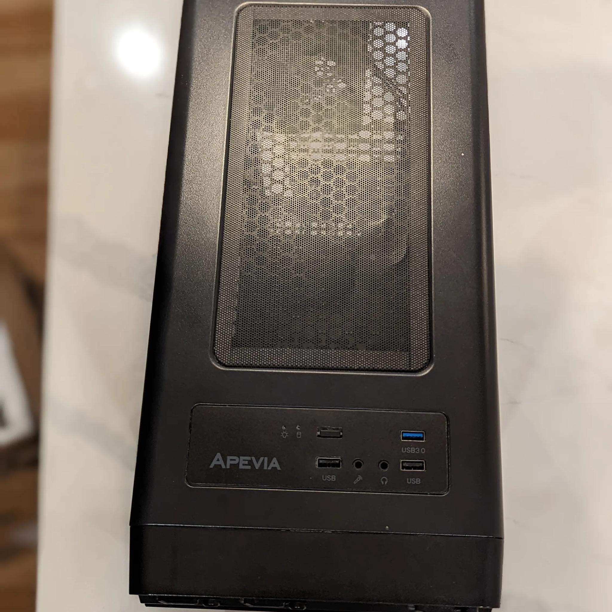 Apevia Aura-F-WH Mid Tower Gaming Case with 4 x RGB Fans