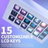 A.JAZZ AKP153 Stream Studio Controller Keypad Type-c Wired with 15 Macro LCD Key