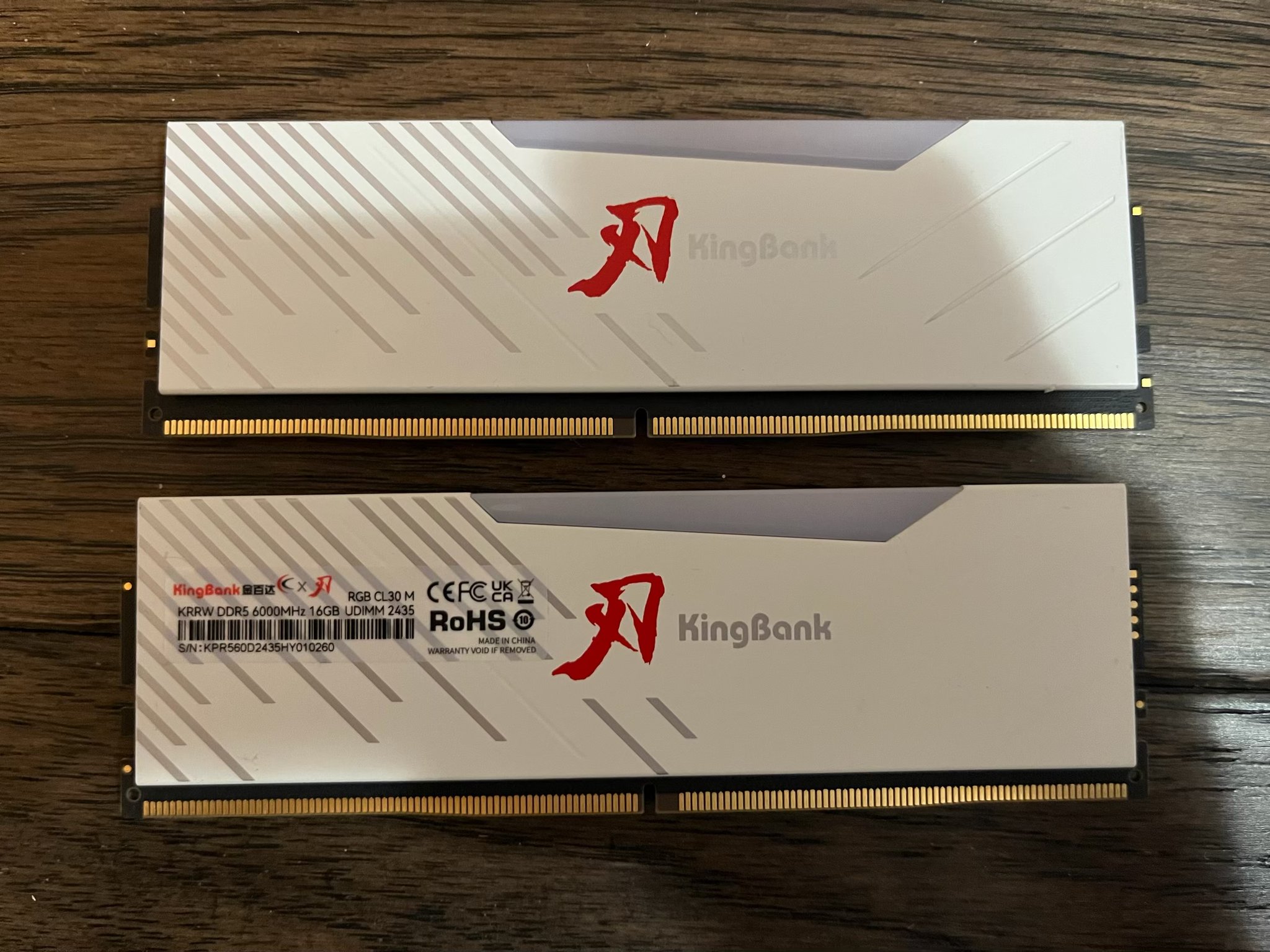 Kingbank RGB 32GB (2 x 16GB) DDR5 6000 CL30 WHITE (Used)