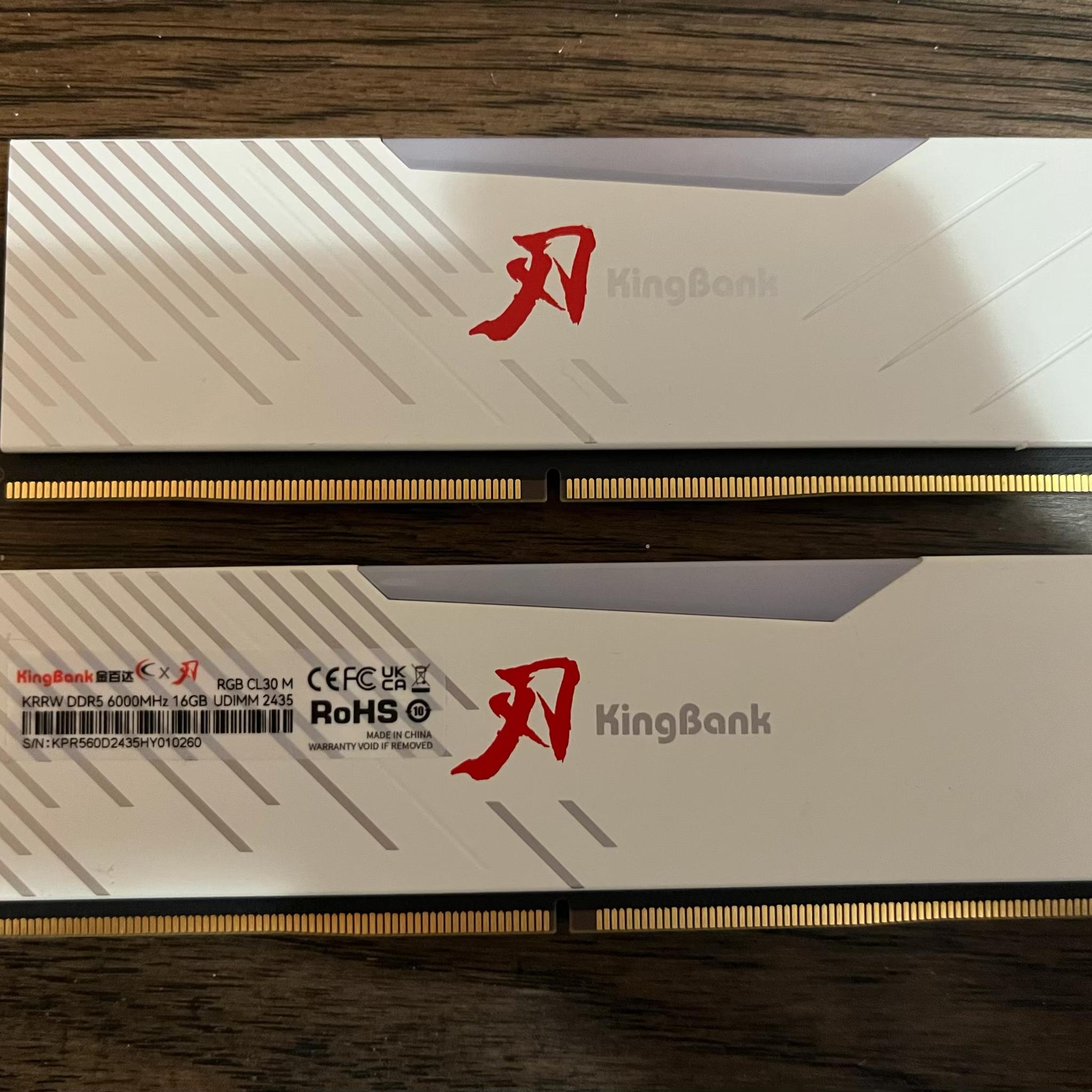 Kingbank RGB 32GB (2 x 16GB) DDR5 6000 CL30 WHITE (Used)