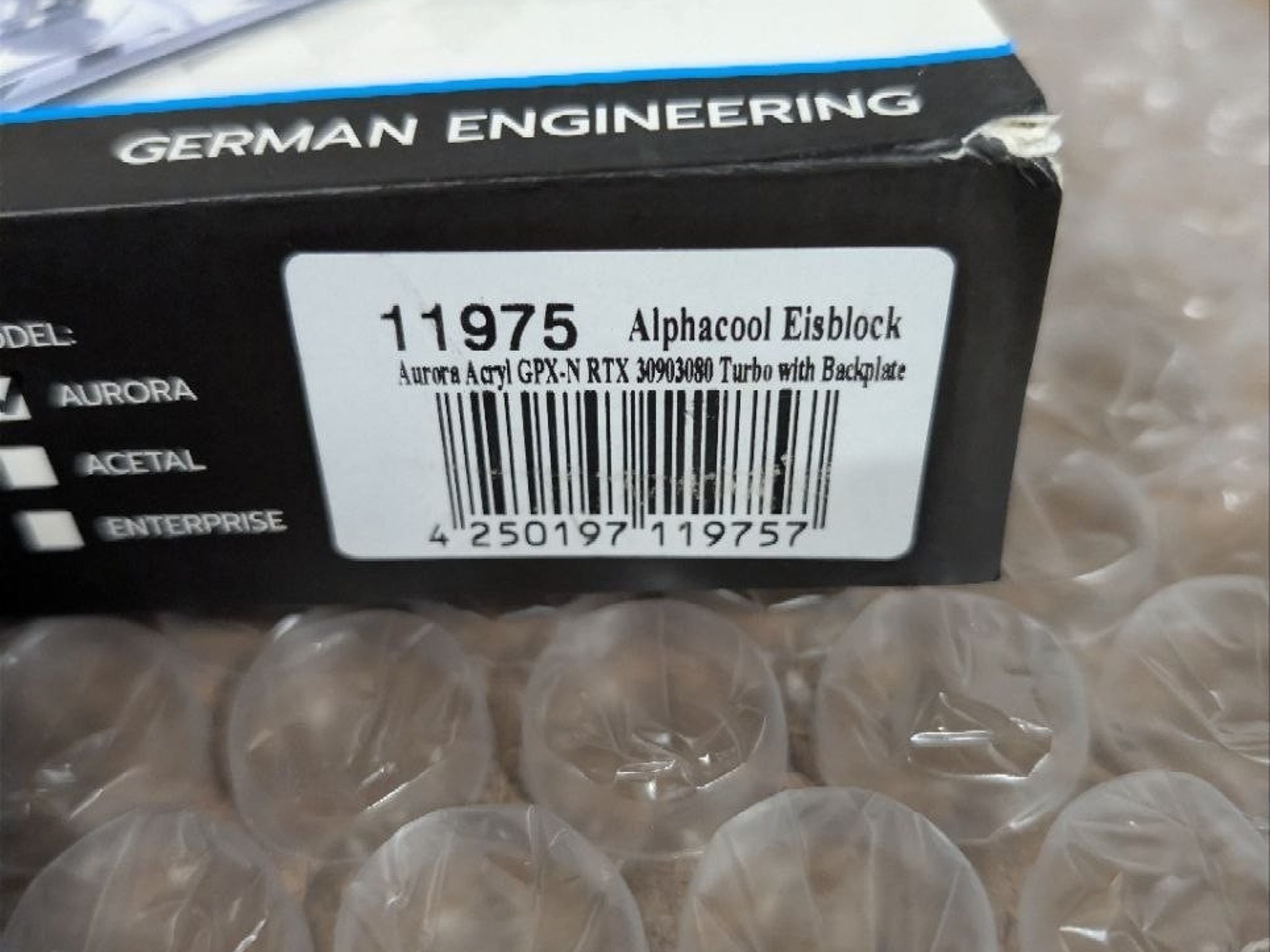 Alphacool Eisblock Aurora Acryl GPX-N RTX 3090/3080 Turbo with Backplate (11975)