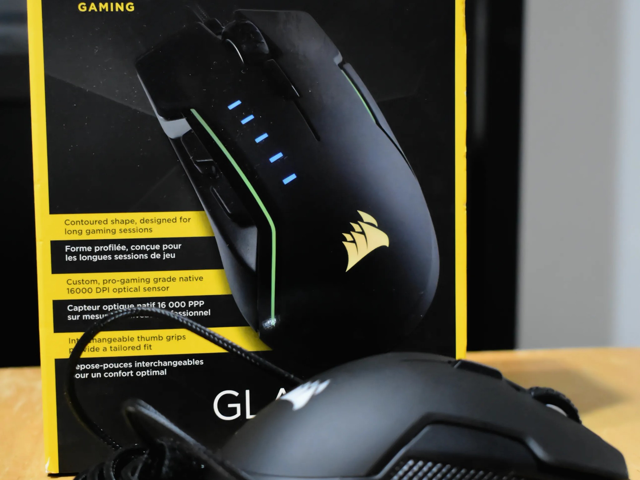 Corsair GLAIVE RGB Wired Optical Mouse 16,000 DPI Model