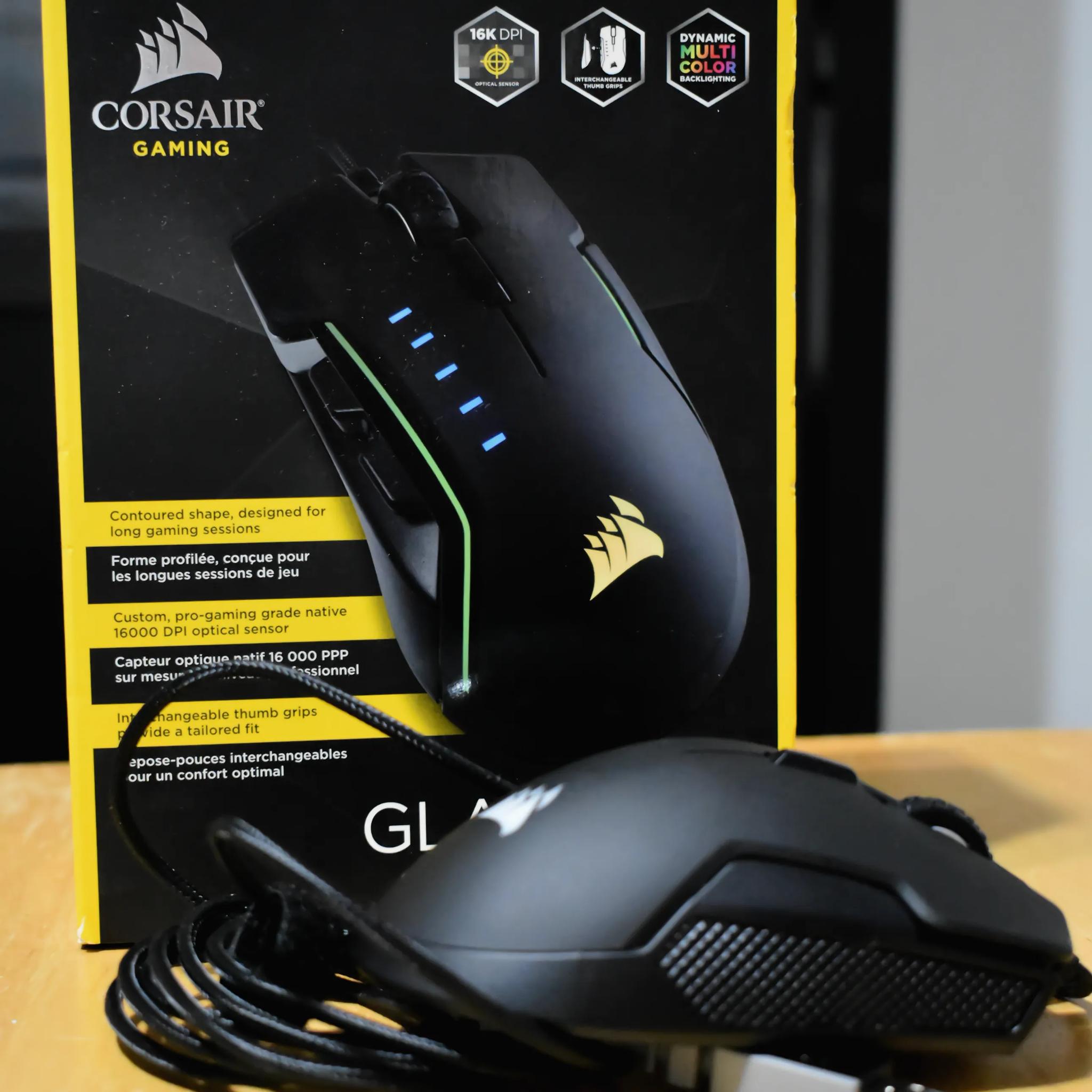 Corsair GLAIVE RGB Wired Optical Mouse 16,000 DPI Model