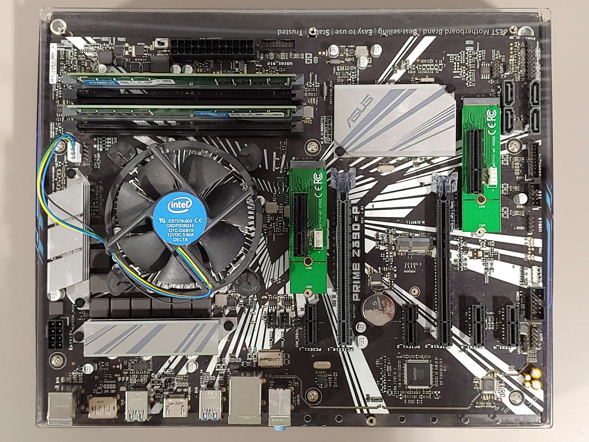 ASUS PRIME Z390-P ATX motherboard combo, tested and verified working before listing.