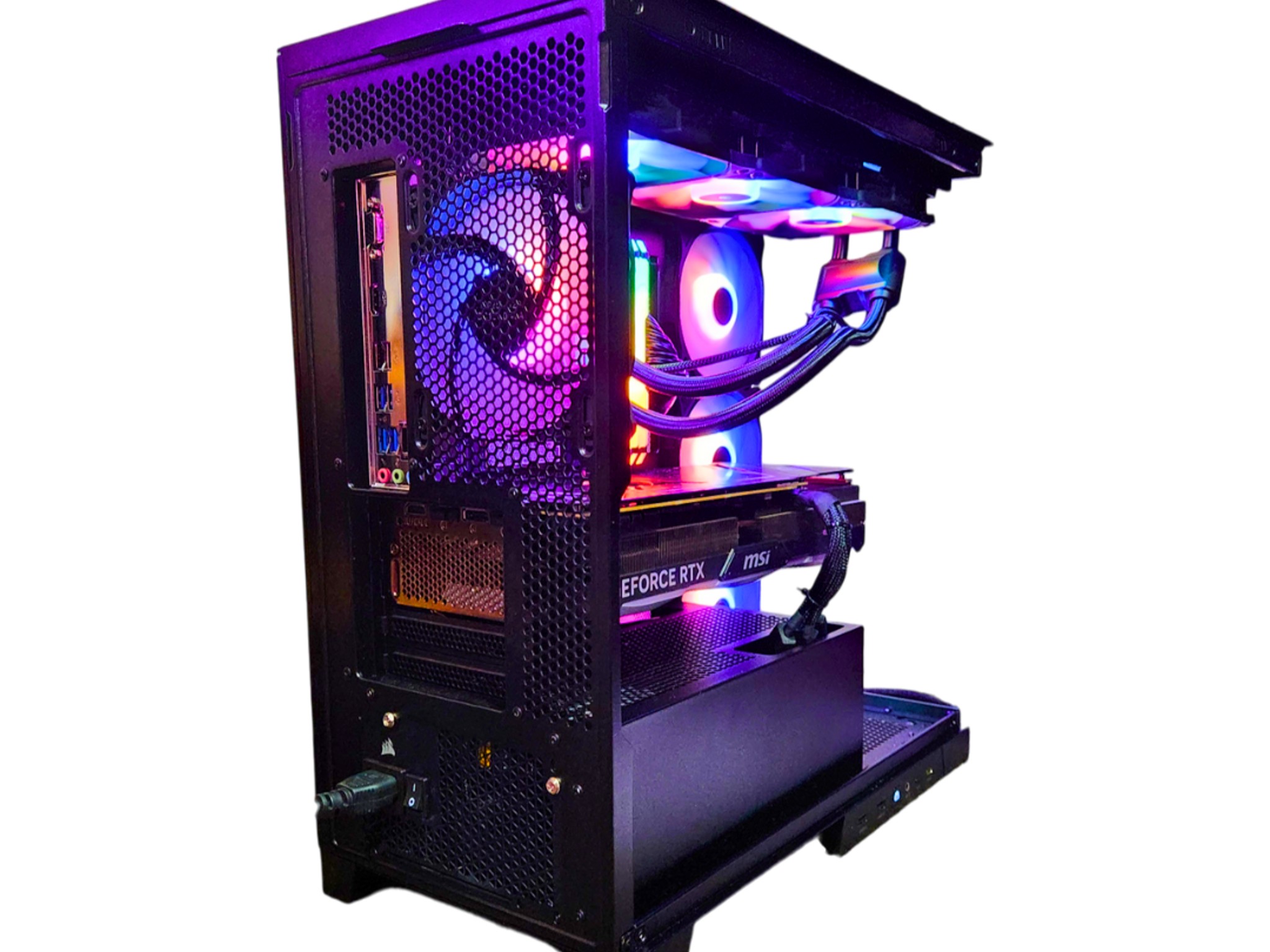 🌀Ultraviolet☢️: RTX 4080 | Intel i7 12700KF | 32GB RAM | 2TB SSD | 7 Fans | Mini Screen | Gaming PC