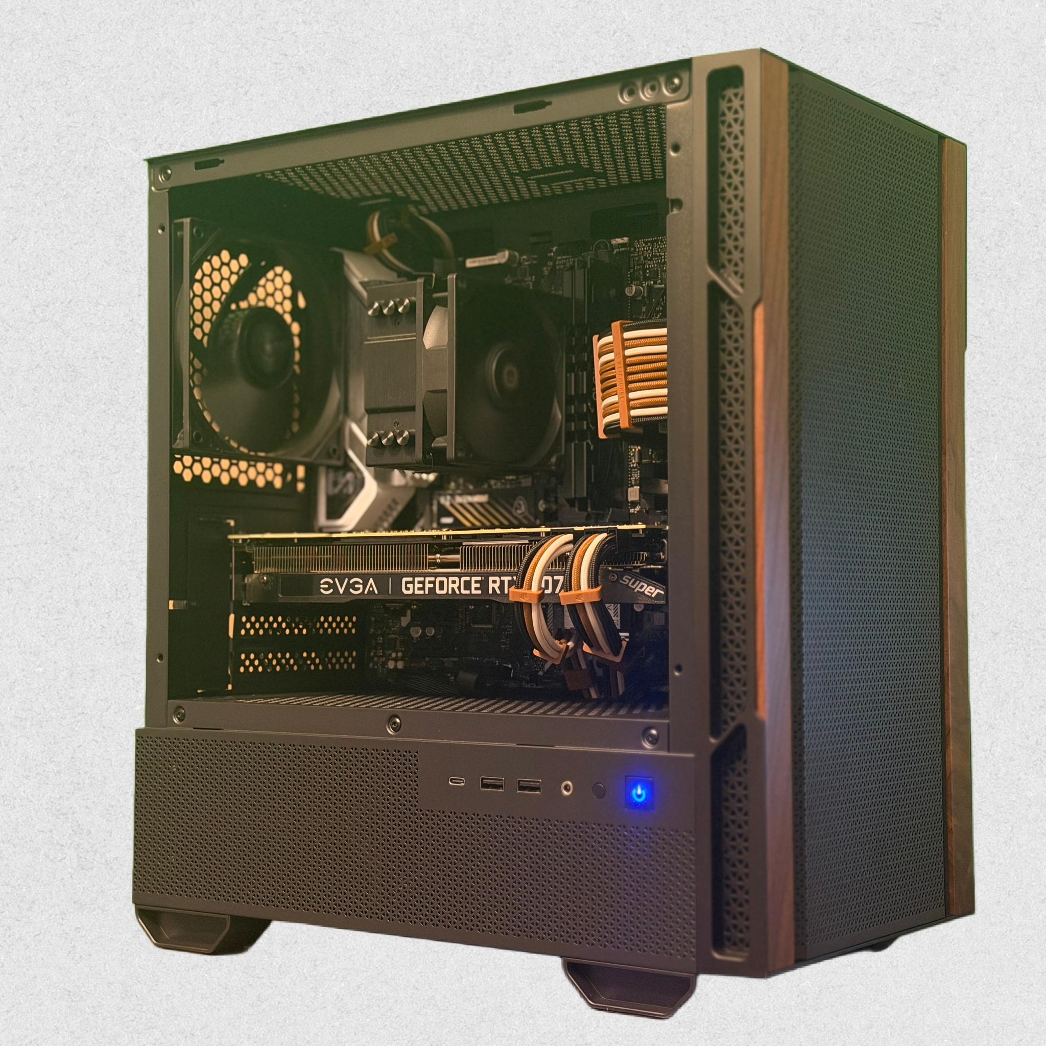 🌲 Clean & Modern Cypress Build | RTX 2070 Super | i3-13100F | 16GB DDR4 | 2TB NVMe | MicroATX