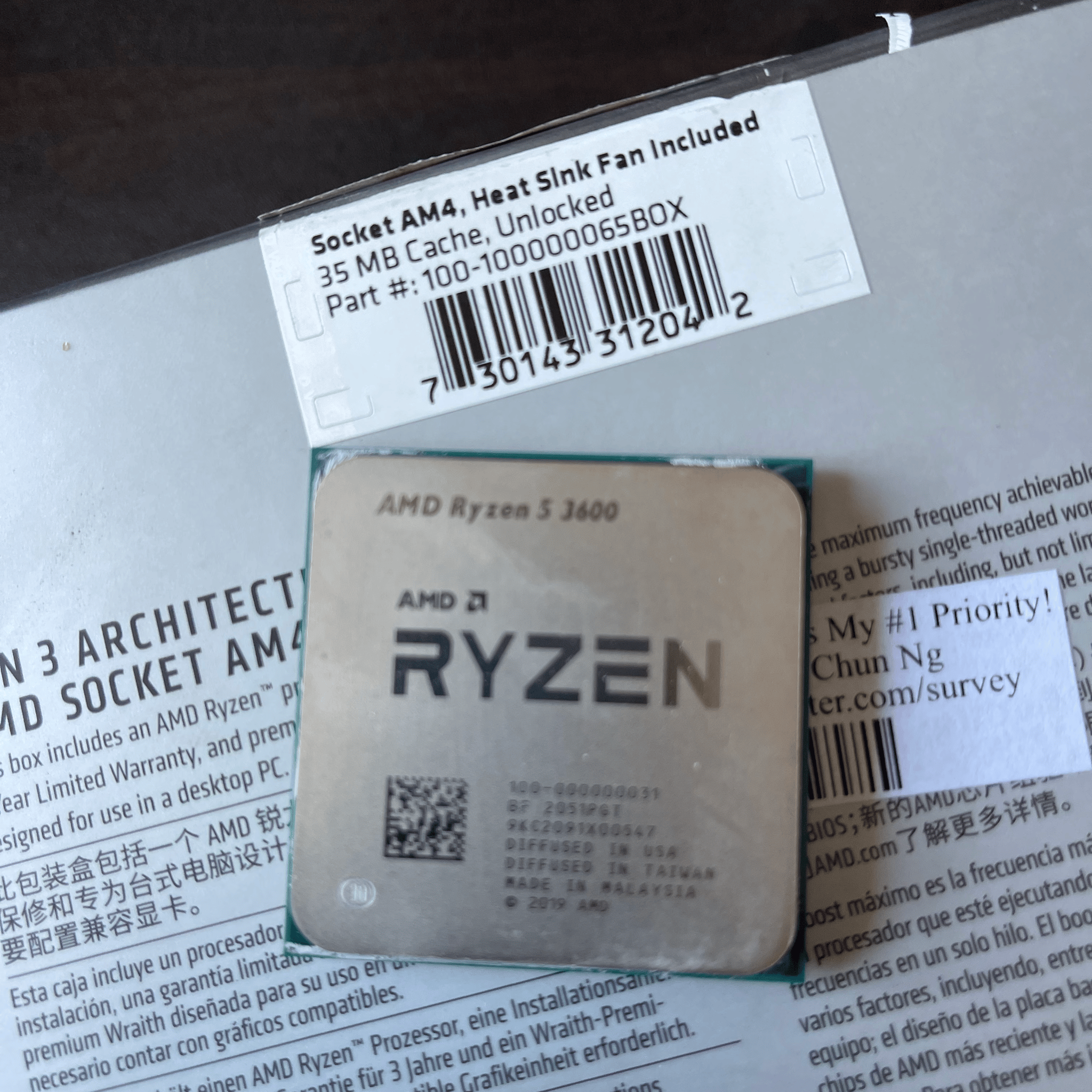 Pre owned AMD Ryzen 5 3600