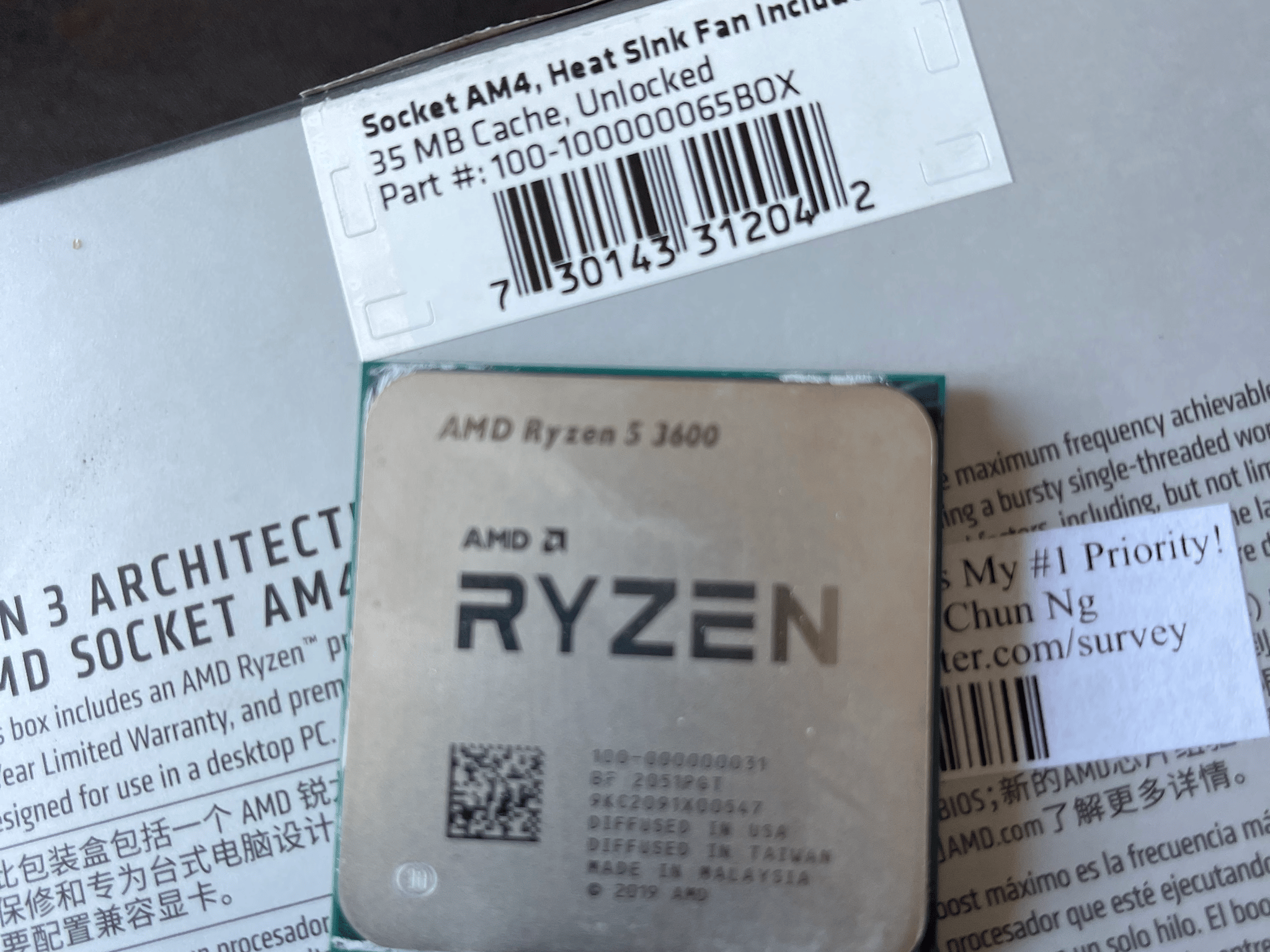 Pre owned AMD Ryzen 5 3600