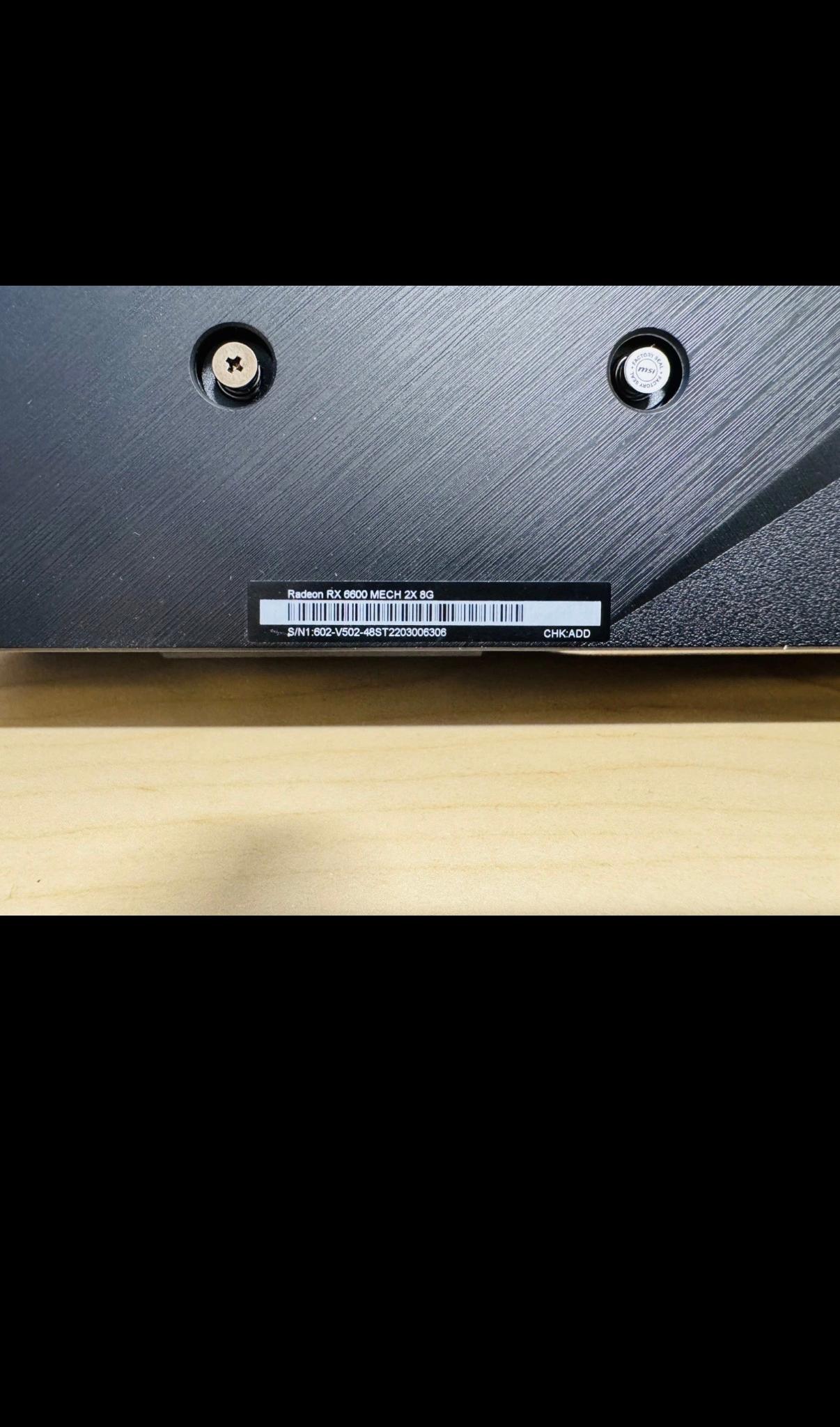 MSI Radeon RX 6600 MECH 2X 8G