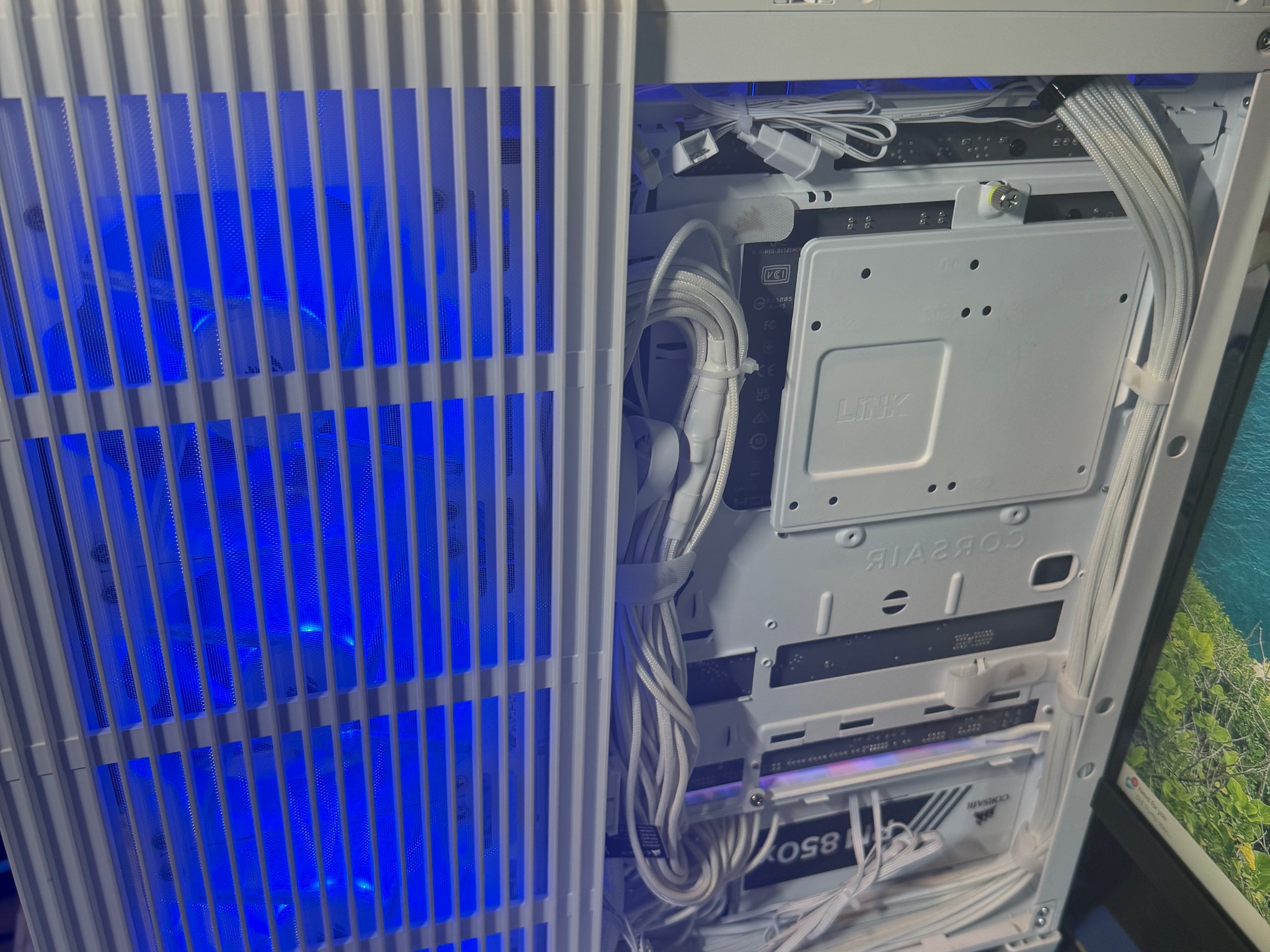 Custom White All AMD build.  9070XT and 9700X CPU