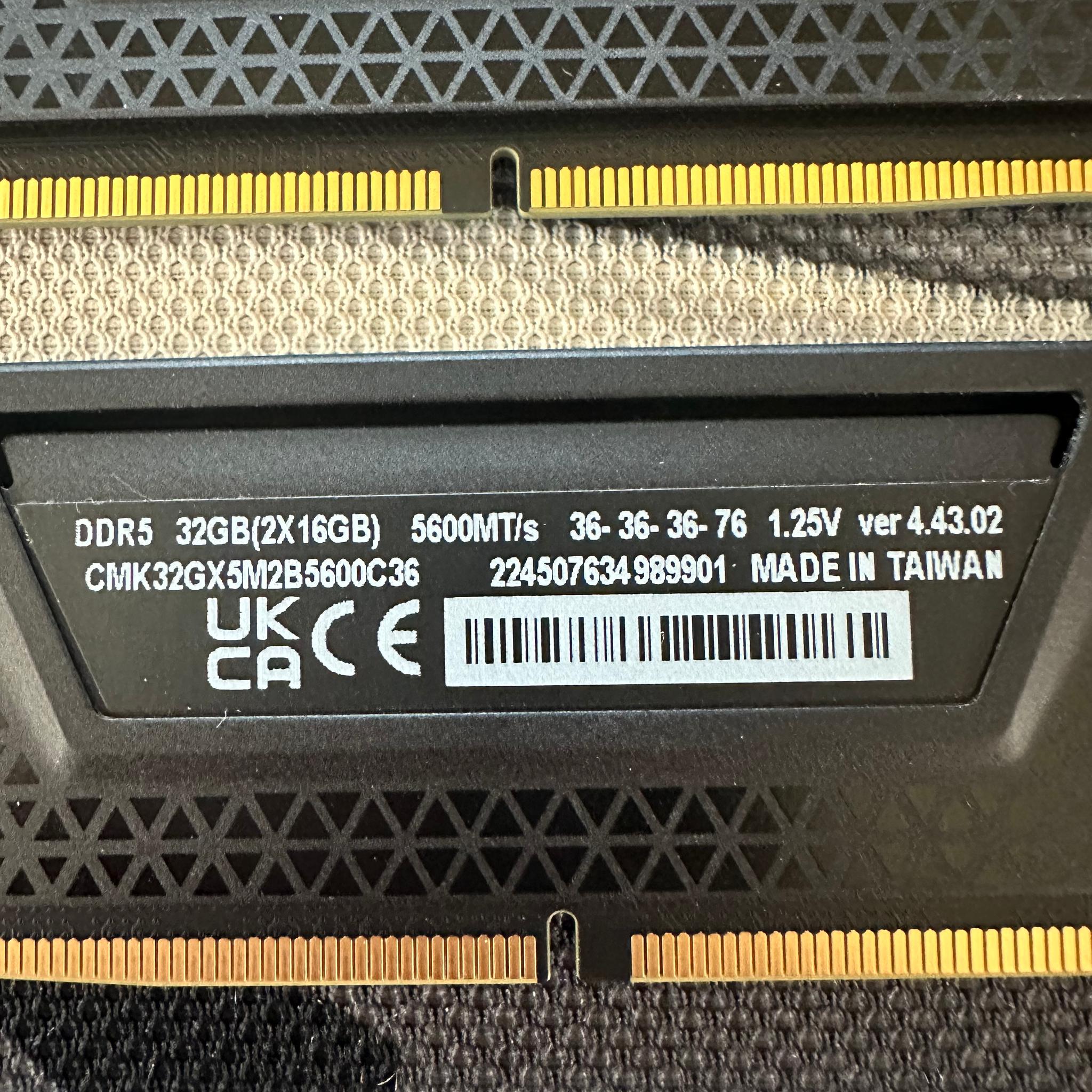 32gb Corsair Vengeance ddr5 5600