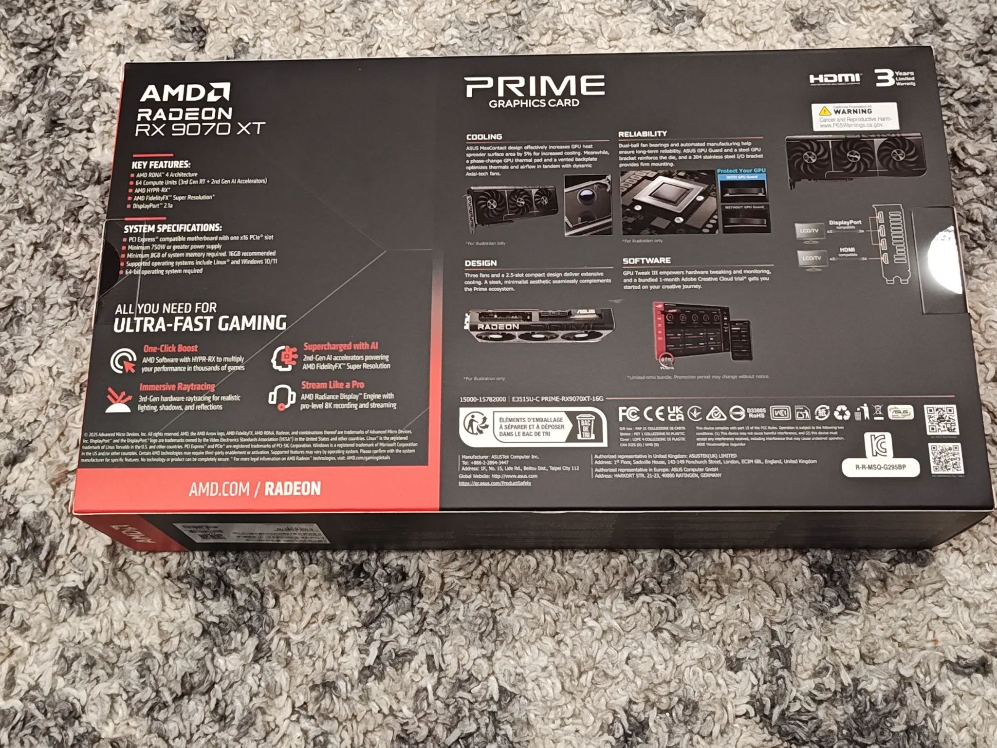 NEW Asus Prime Radeon RX 9070XT