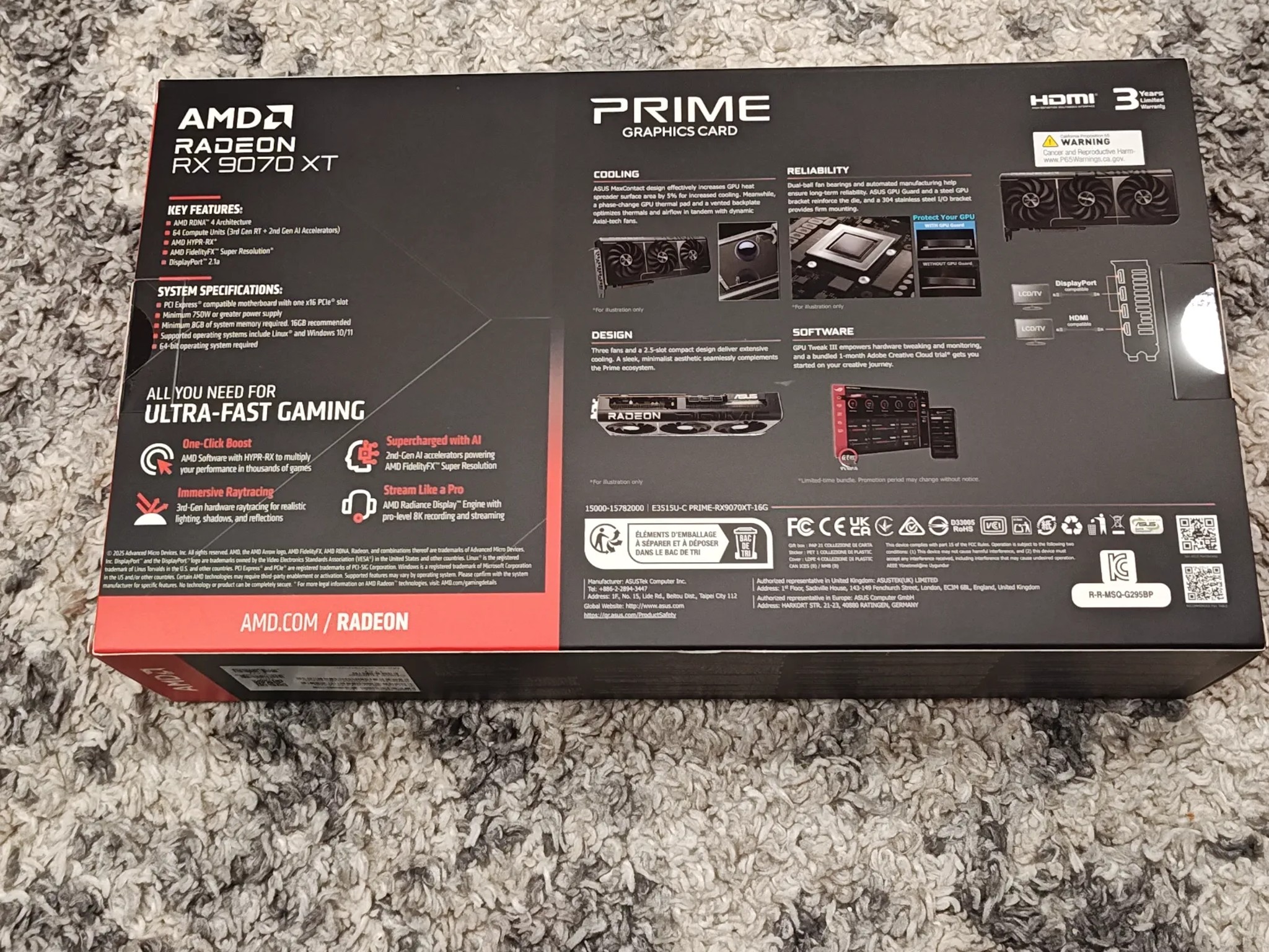 NEW Asus Prime Radeon RX 9070XT